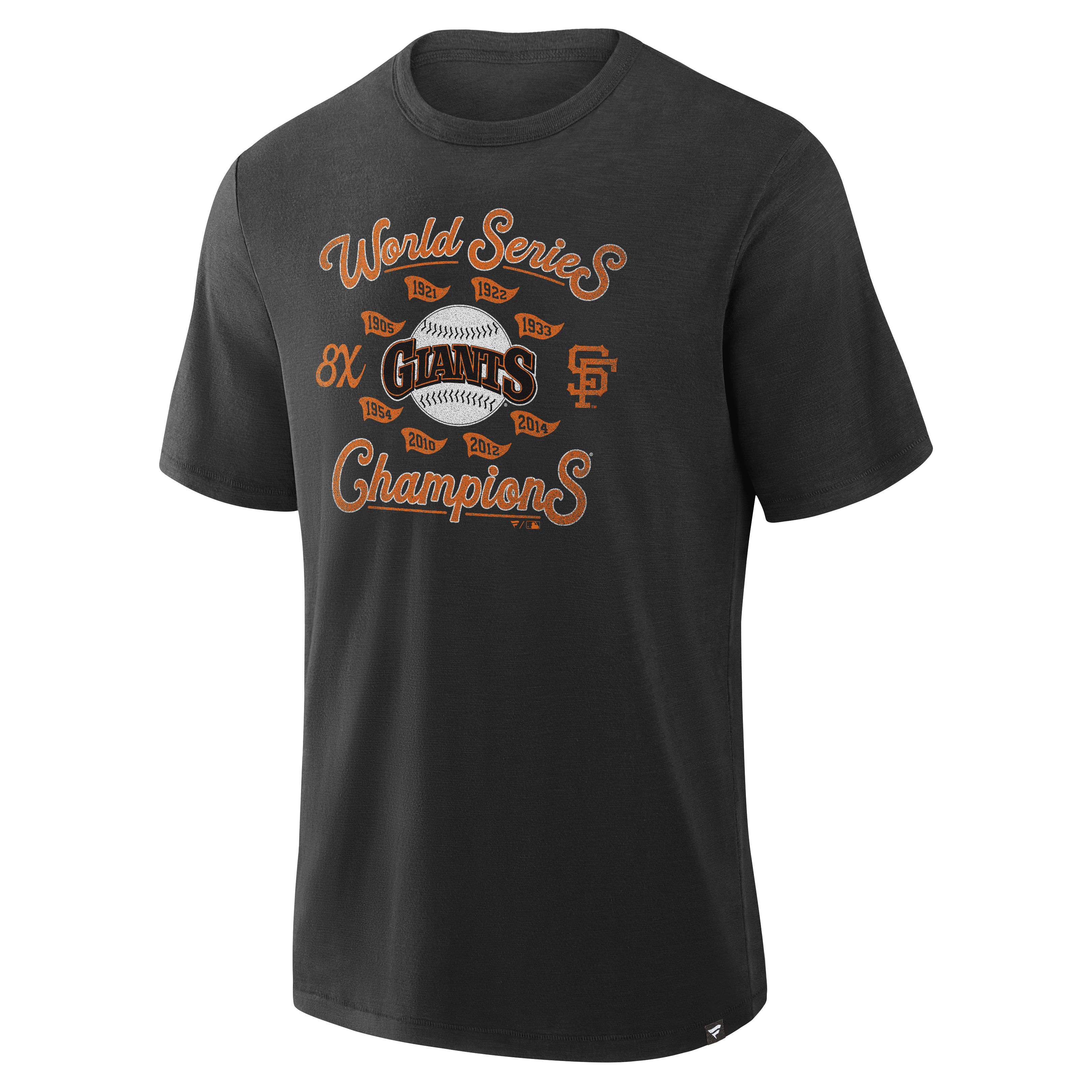 Men's Fanatics Black San Francisco Giants 8x World Series Champions Slub T-Shirt