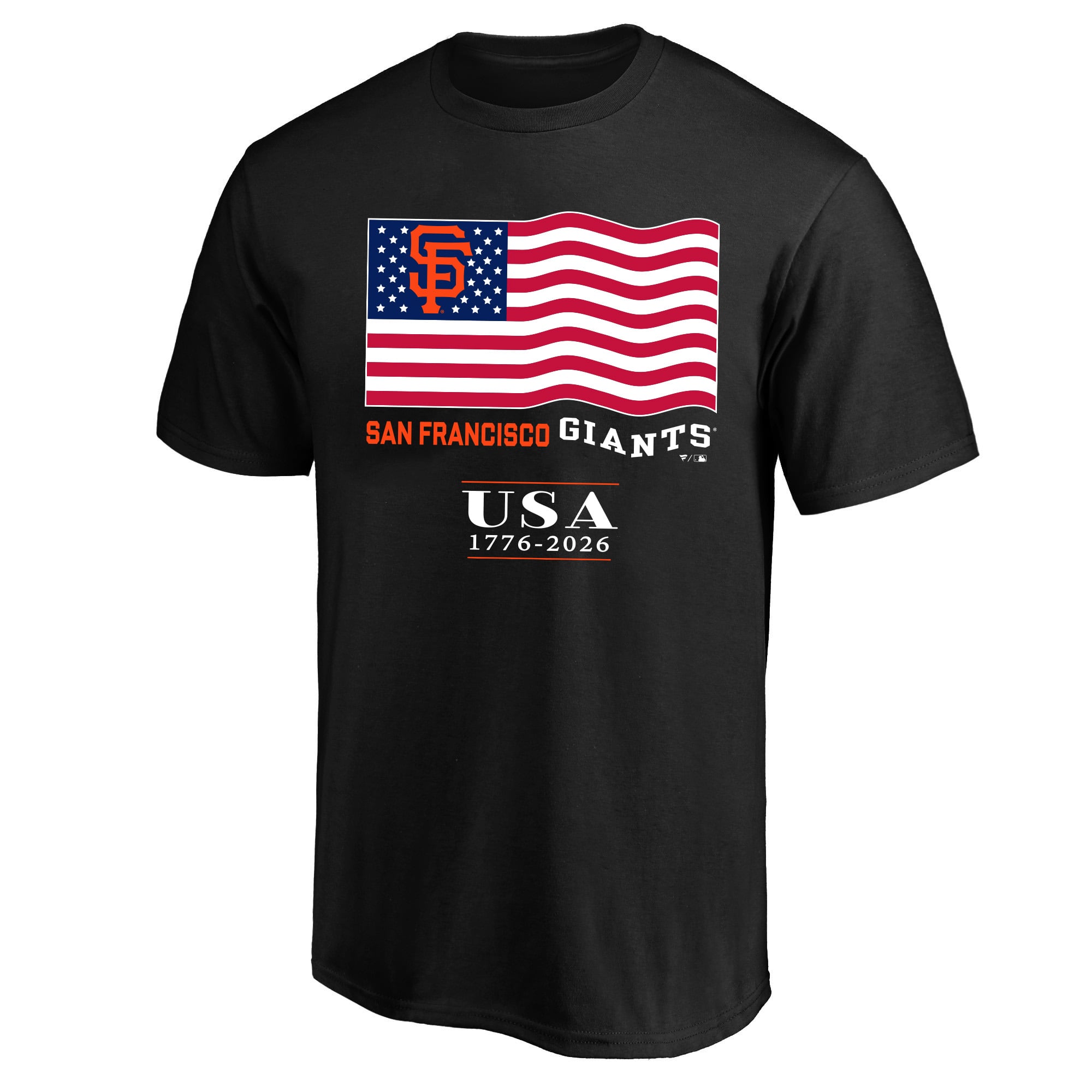 T-shirt homme Fanatics noir San Francisco Giants USA 1776-2026 grandes tailles