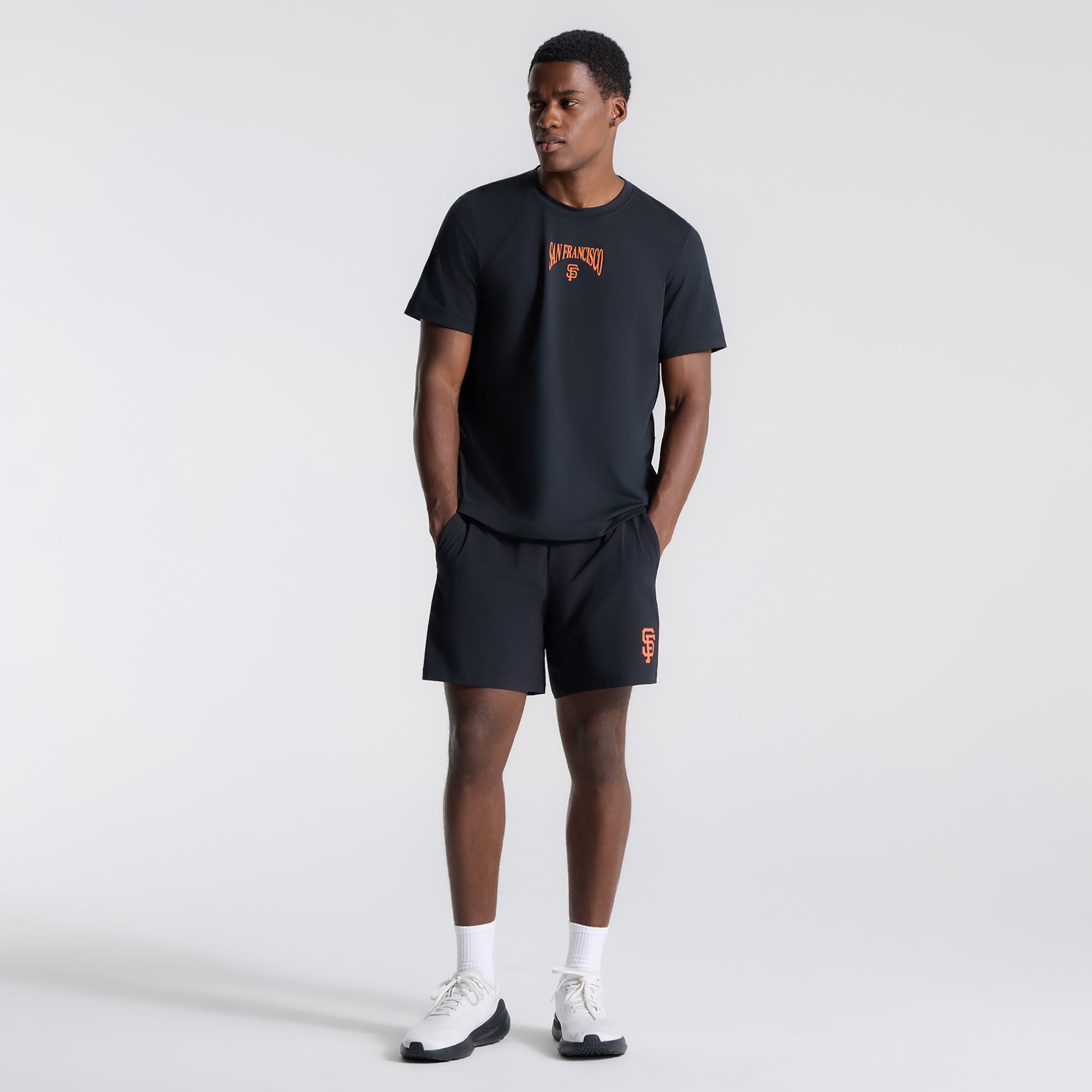 Short sans doublure Pace Breaker des Giants de San Francisco, noir, pour homme, lululemon
