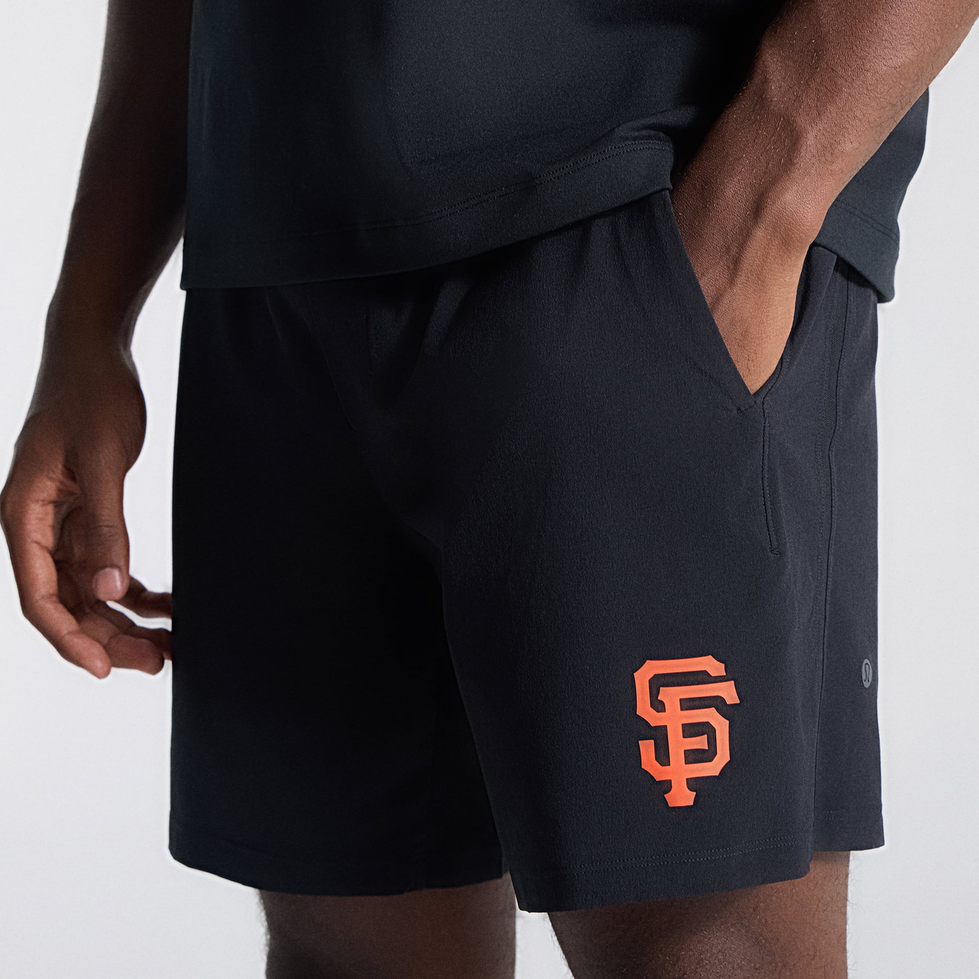 Short sans doublure Pace Breaker des Giants de San Francisco, noir, pour homme, lululemon