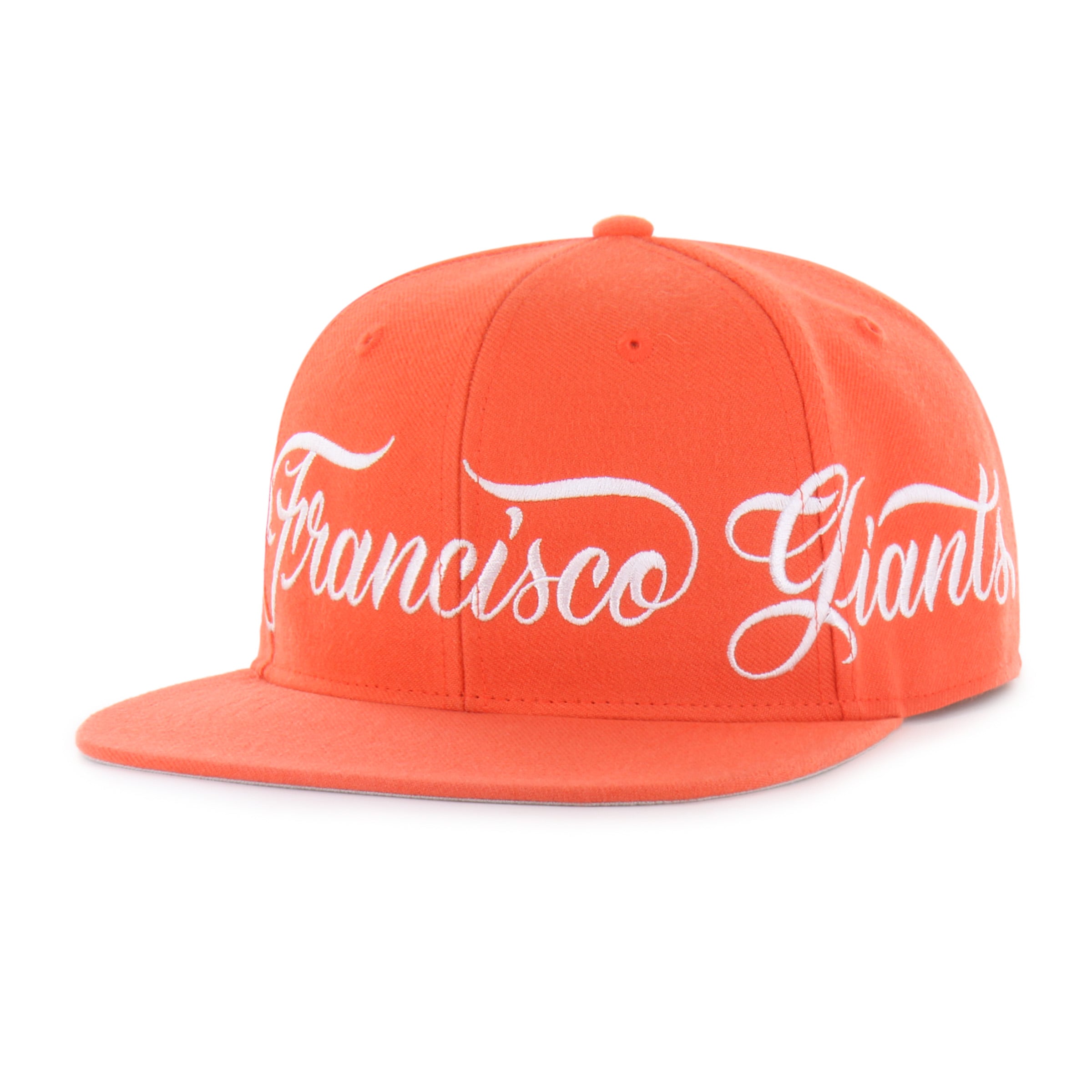 Men's Mister Cartoon x '47 Orange San Francisco Giants Wrap Script Captain Snapback Hat