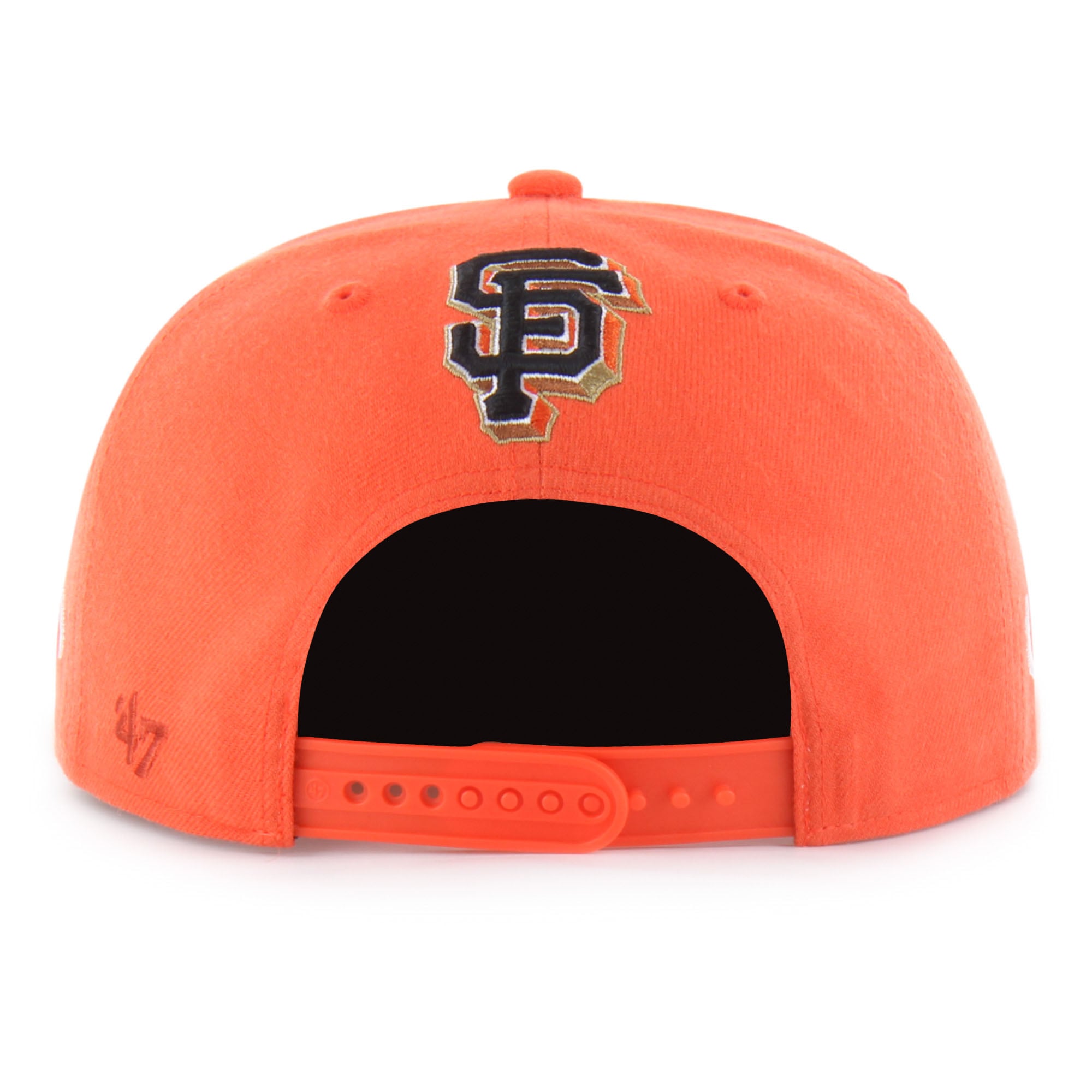 Men's Mister Cartoon x '47 Orange San Francisco Giants Wrap Script Captain Snapback Hat