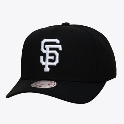 San Francisco Giants Mitchell & Ness Black and White Pro Crown Snapback - Black
