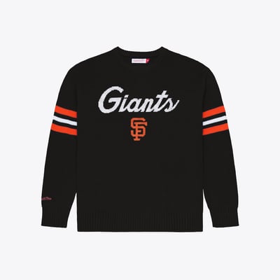 San Francisco Giants Mitchell & Ness Head Coach Sweater - Black
