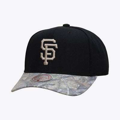  San Francisco Giants Mitchell & Ness Midnight Timber Pro Snapback Hat - Black
