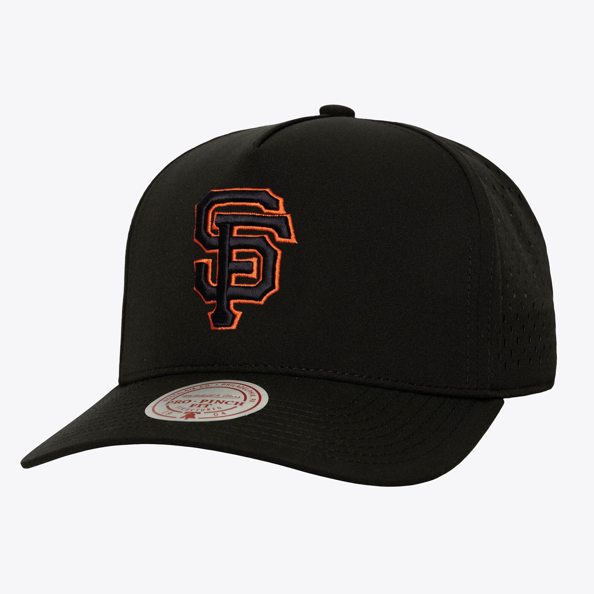 Men's Mitchell & Ness  Black San Francisco Giants Perfect Pop Pro Snapback Hat