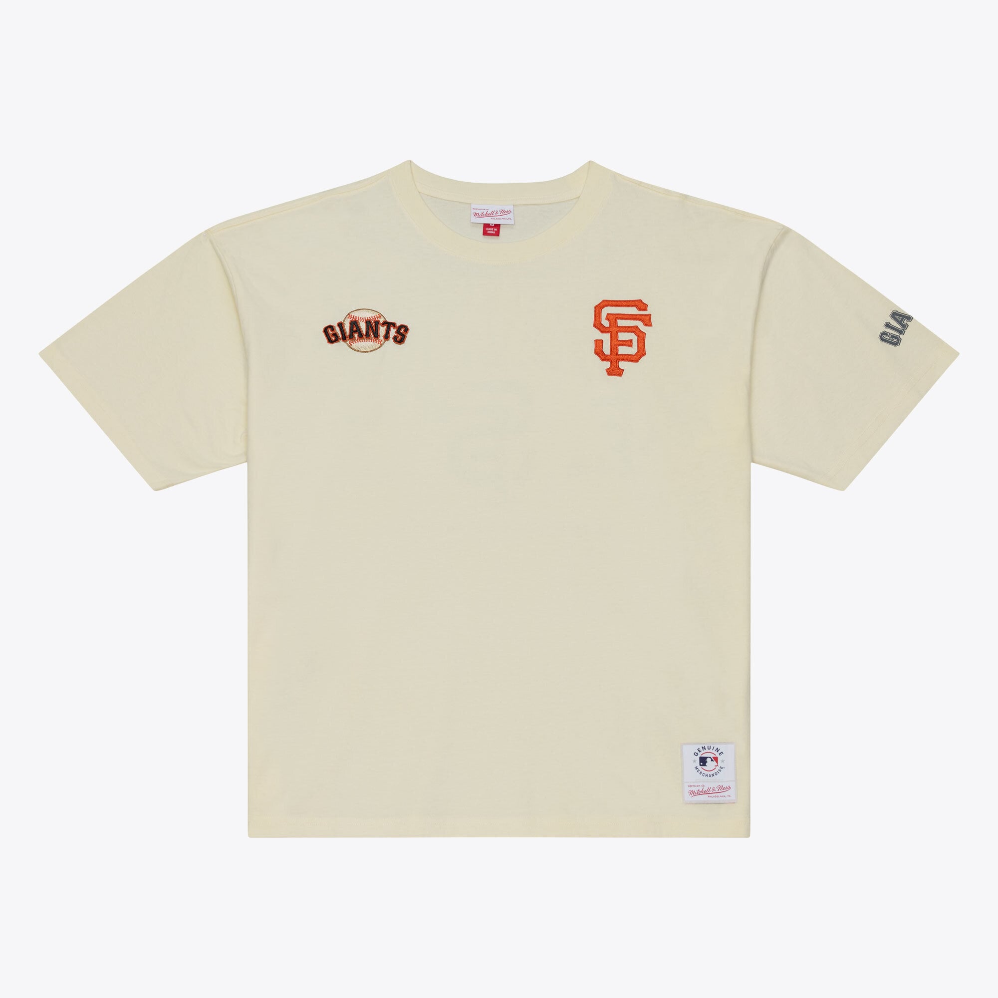 T-shirt oversize Mitchell & Ness crème San Francisco Giants Heritage Hues pour homme