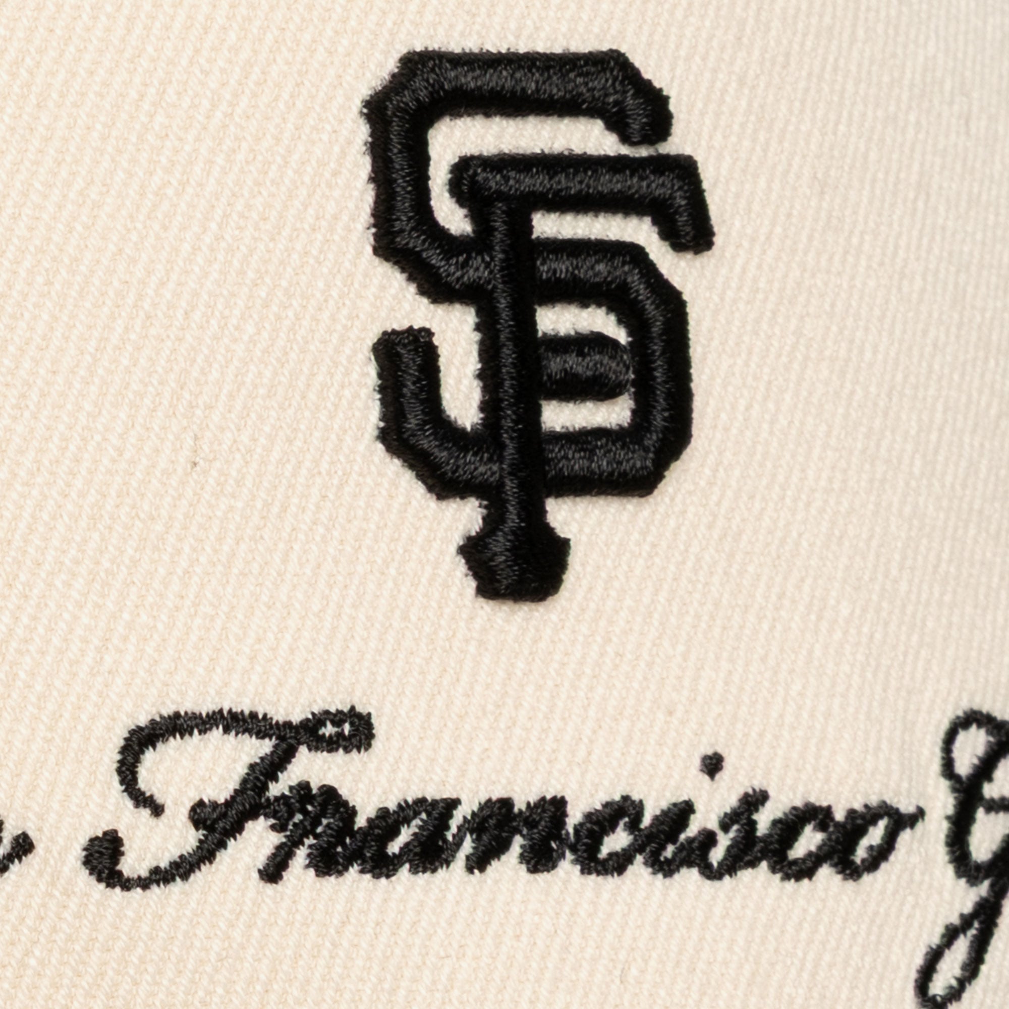 Casquette snapback extensible Mitchell & Ness crème/noire San Francisco Giants pour homme