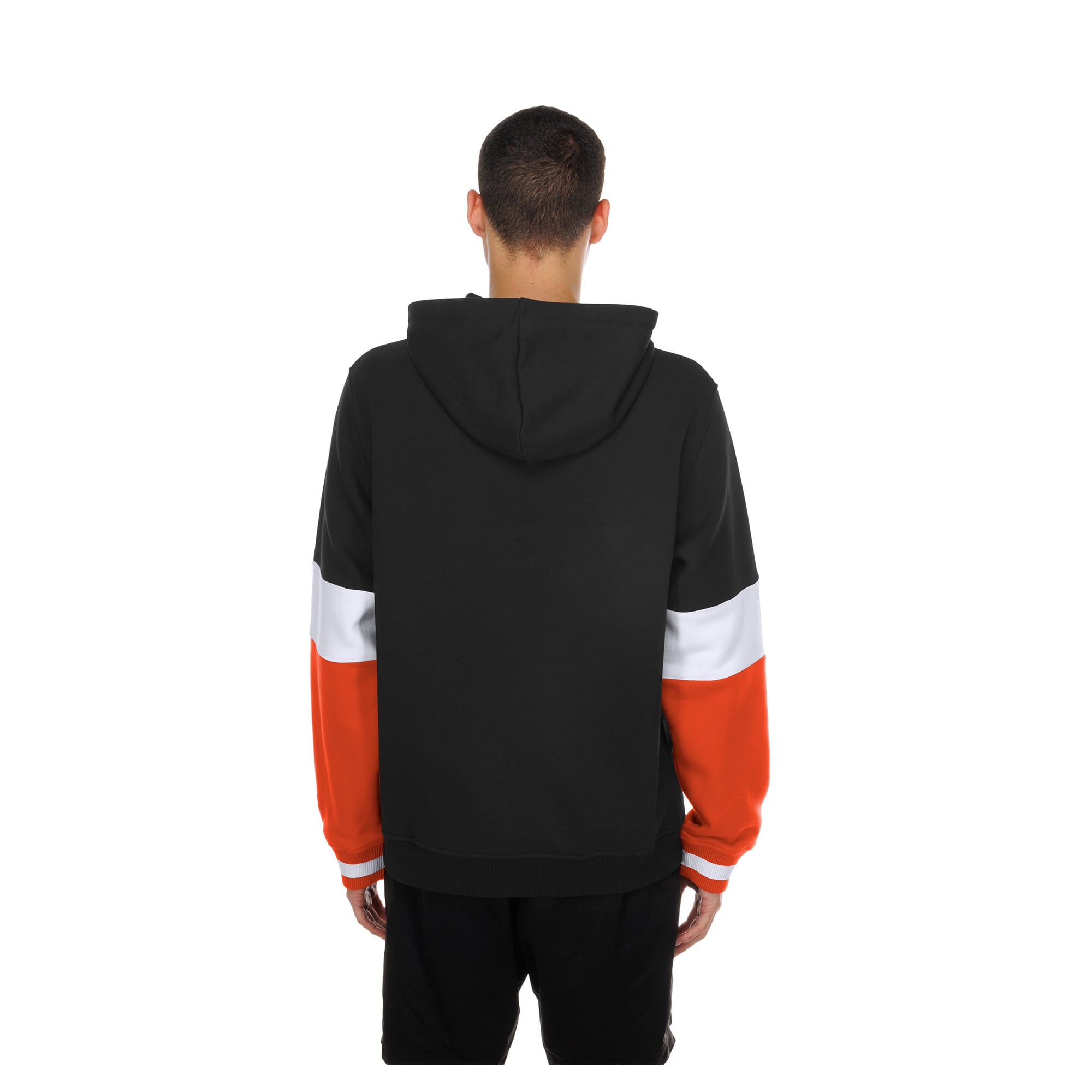 Sweat à capuche New Era noir col en V et blocs de couleurs des Giants San Francisco pour homme
