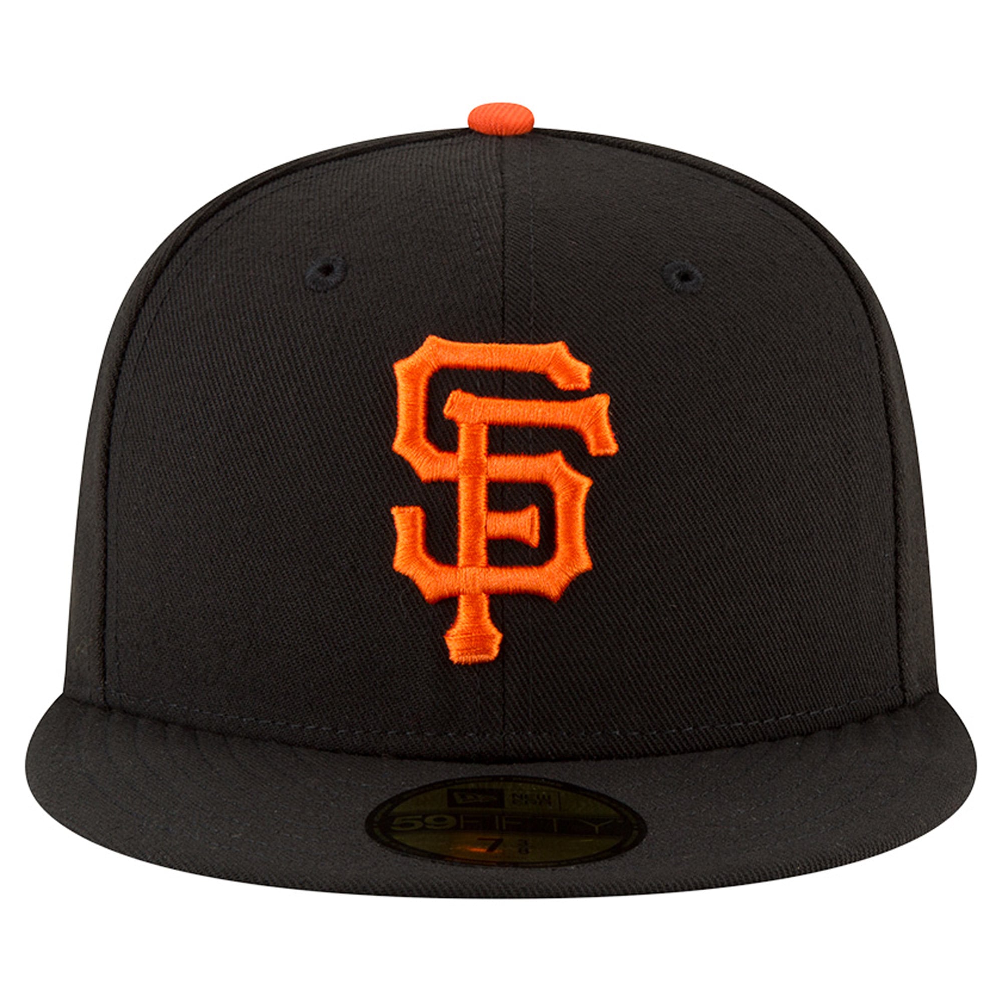 Casquette ajustée New Era noire pour homme, collection authentique San Francisco Giants, numéro de retrait Jeff Kent, référence 59FIFTY