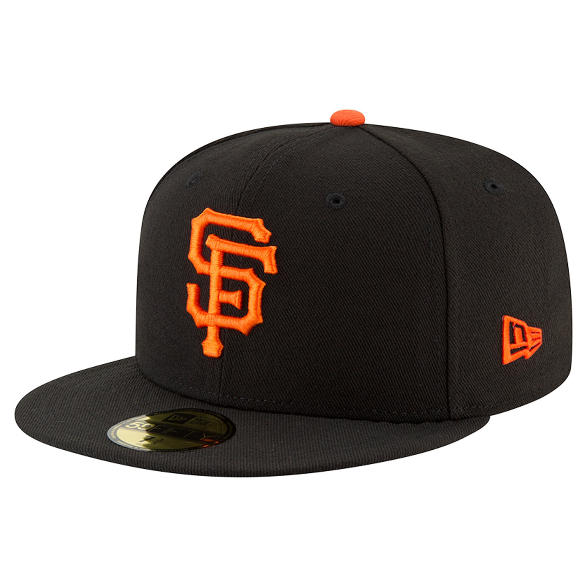 Casquette ajustée New Era noire pour homme, collection authentique San Francisco Giants, numéro de retrait Jeff Kent, référence 59FIFTY