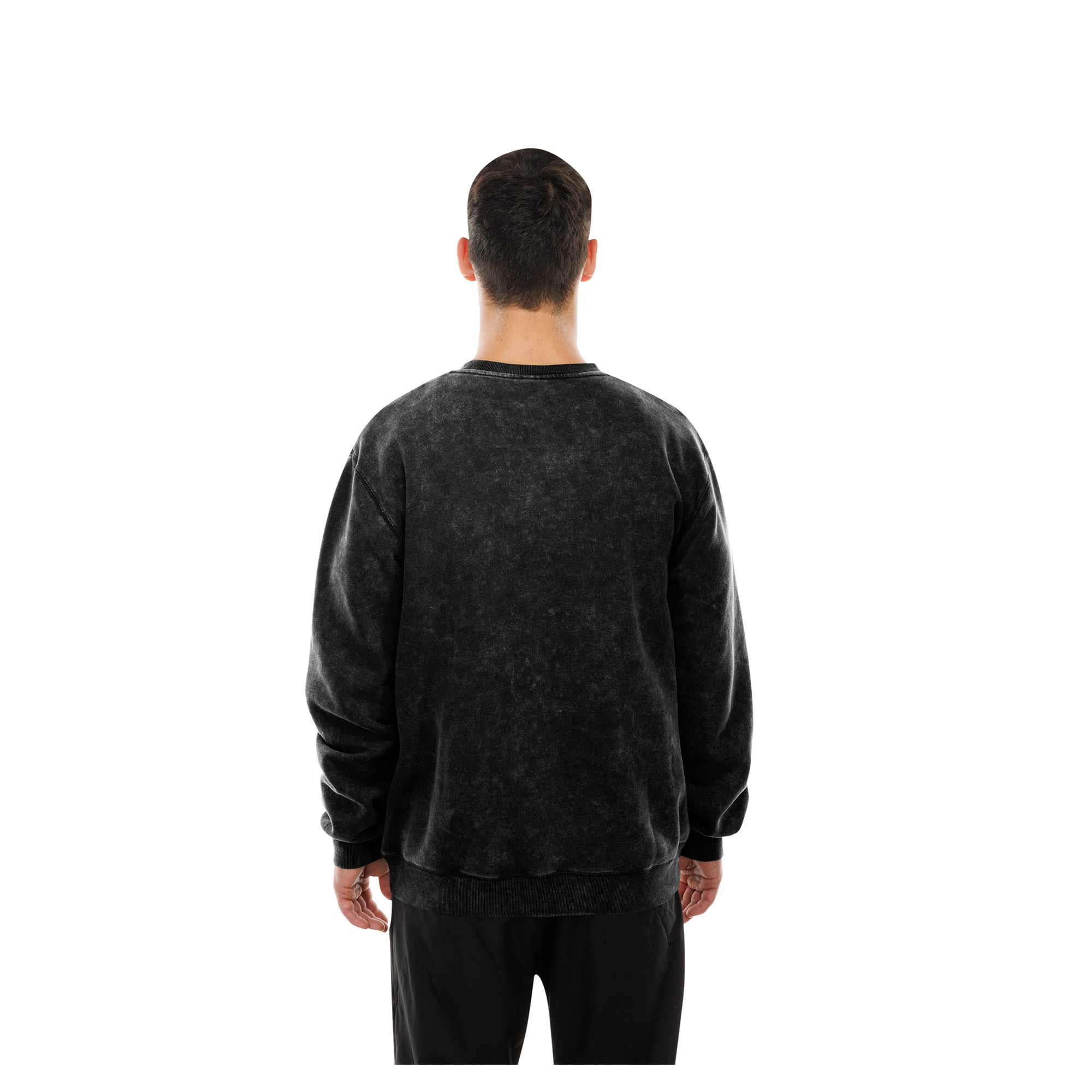 Sweat-shirt à col rond New Era noir pour homme, San Francisco Giants, délavé aux minéraux