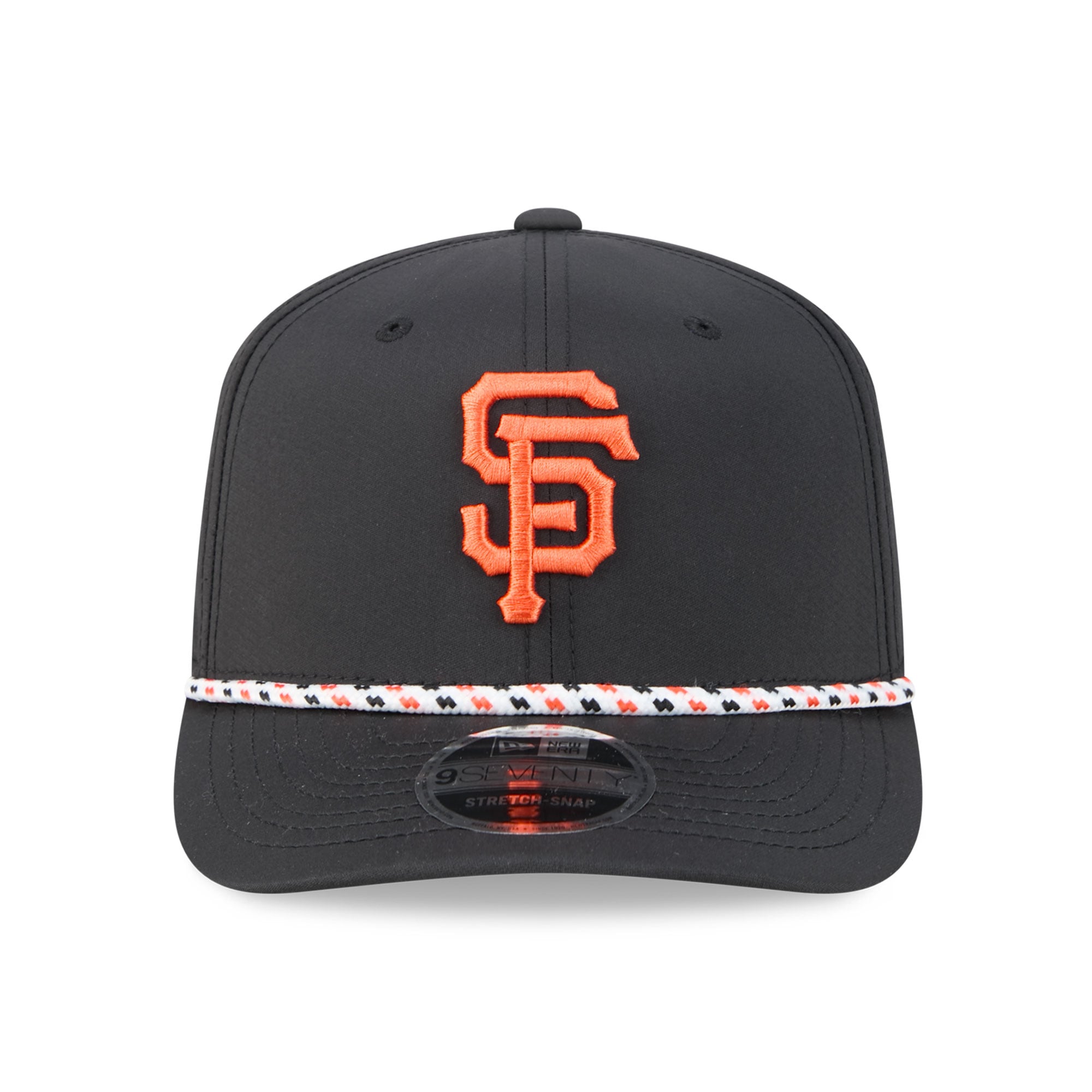 Casquette New Era noire San Francisco Giants pour homme, modèle 9SEVENTY à cordon ajustable.