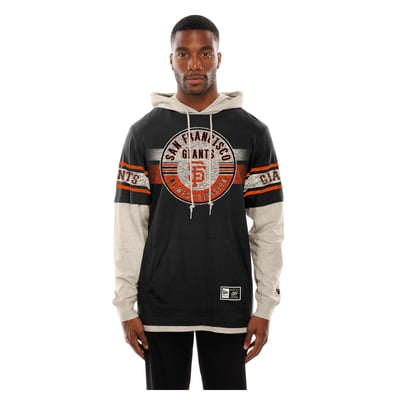 San Francisco Giants New Era Throwback Twofer Hoodie - Black/Cream