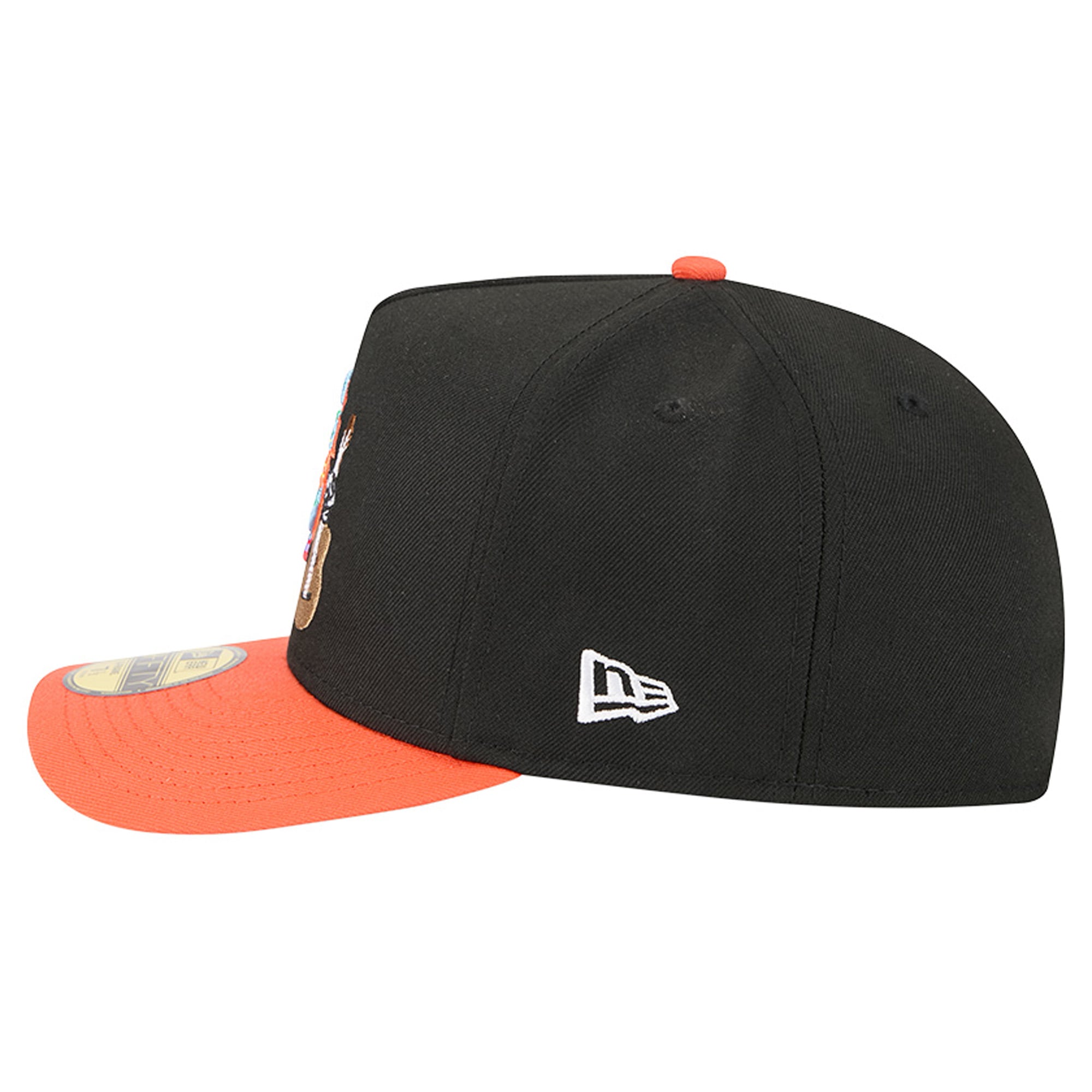 Men's New Era Black/Orange San Francisco Giants Cartoon A-Frame 59FIFTY Fitted Hat