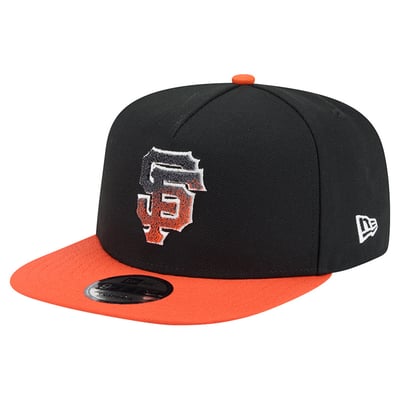 San Francisco Giants New Era Chenille Gradient A-Frame 9FIFTY Snapback Hat - Black/Orange