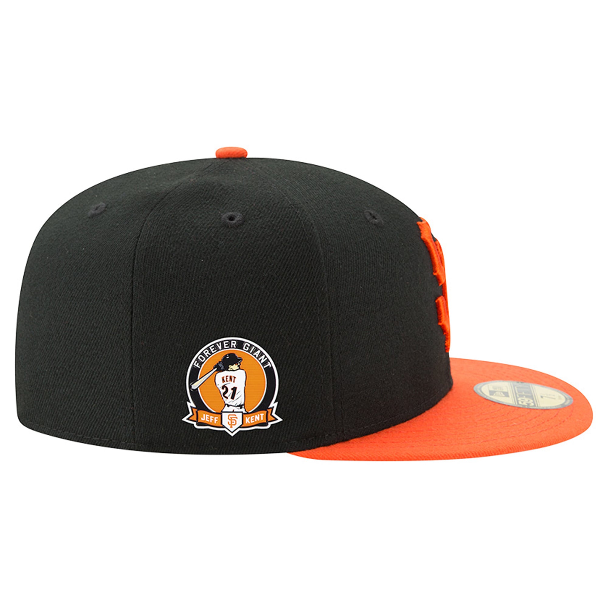 Men's New Era Black/ San Francisco Giants Jeff Kent Number Retirement Authentic Collection 59FIFTY Fitted Hat