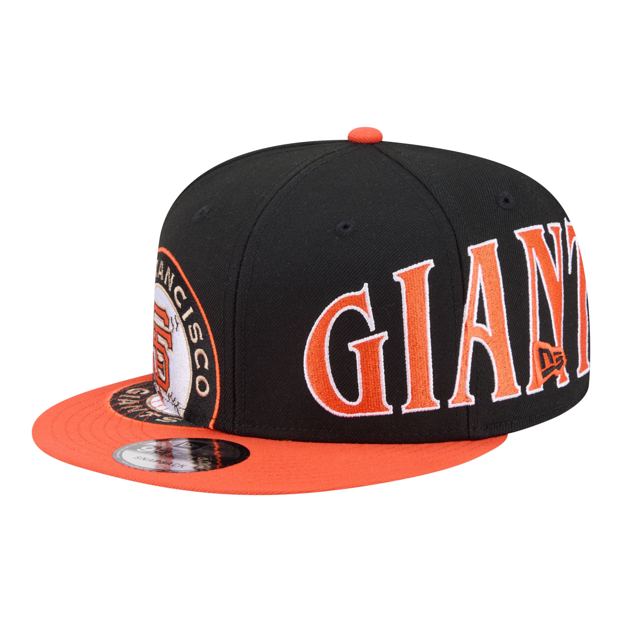 Men's New Era Black/Orange San Francisco Giants Stretched Two-Tone 9FIFTY Adjustable Hat