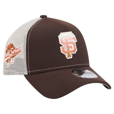 San Francisco Giants New Era Pumpkin Spice A-Frame 9FORTY Adjustable Trucker Hat - Brown