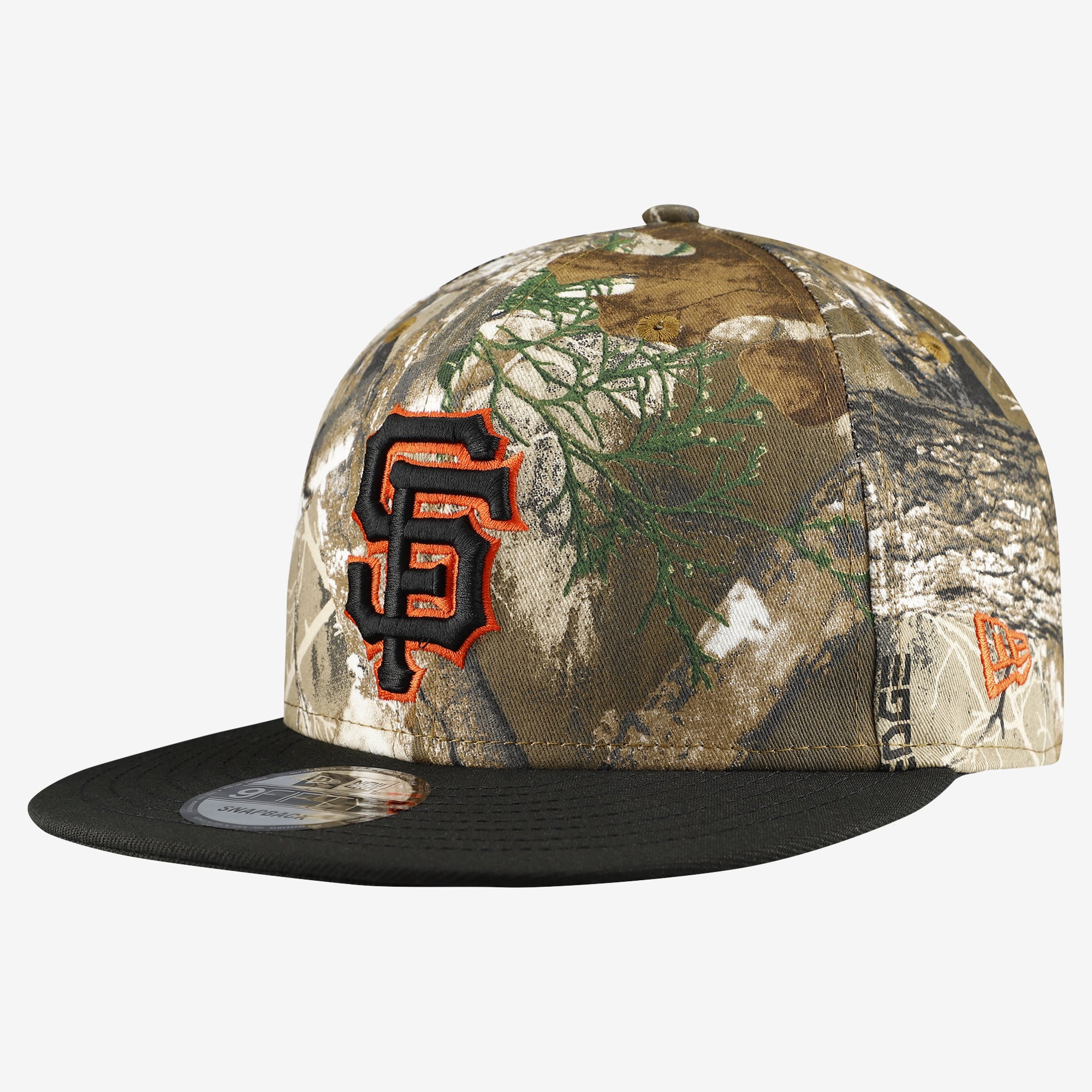 Casquette snapback New Era 9FIFTY Camo San Francisco Giants Realtree Orange Pop pour homme