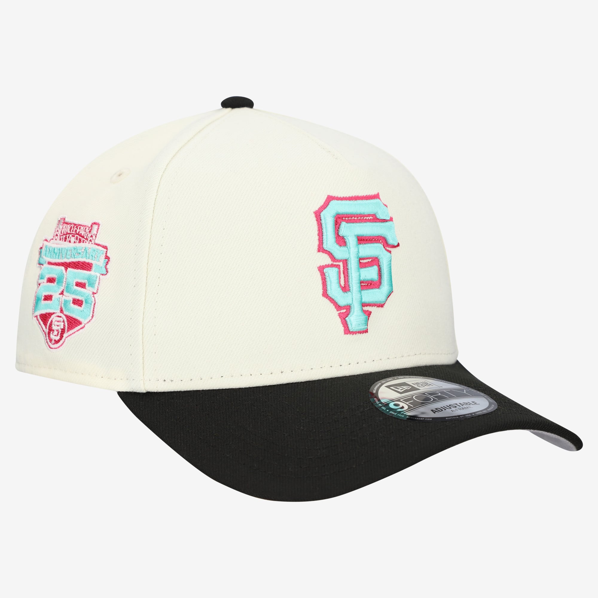 Men's New Era Cream San Francisco Giants Stadium Chrome 9FORTY A-Frame Adjustable Hat