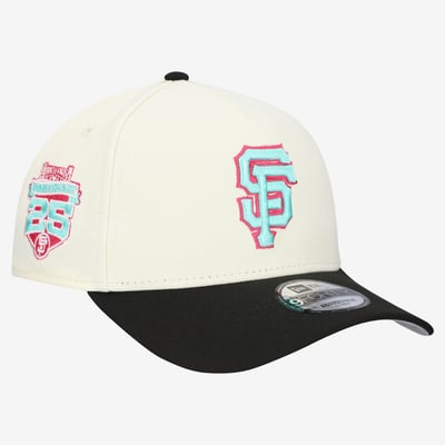 San Francisco Giants New Era Stadium Chrome 9FORTY A-Frame Adjustable Hat - Cream