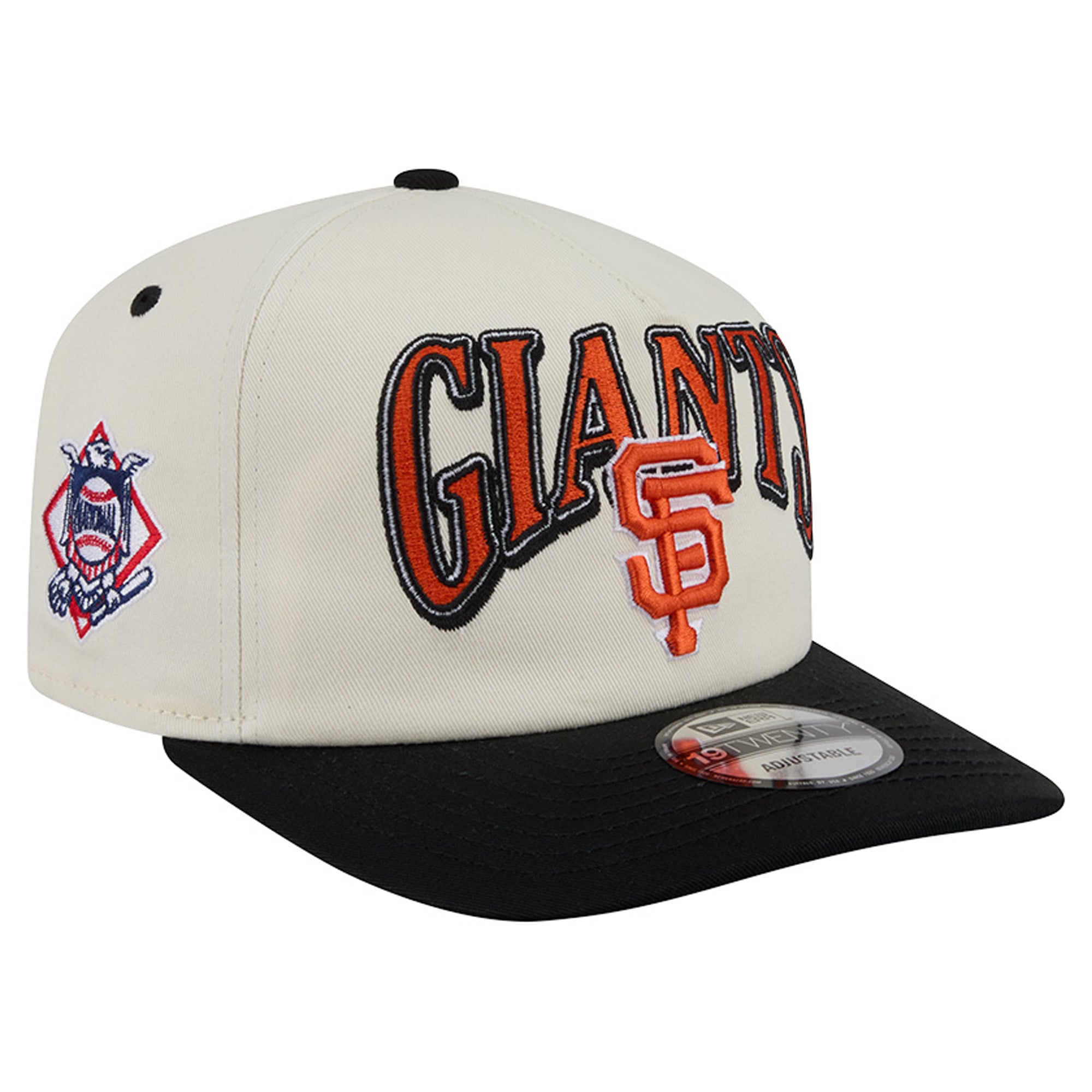 Casquette ajustable New Era crème/noire San Francisco Giants Vintage 19TWENTY pour homme