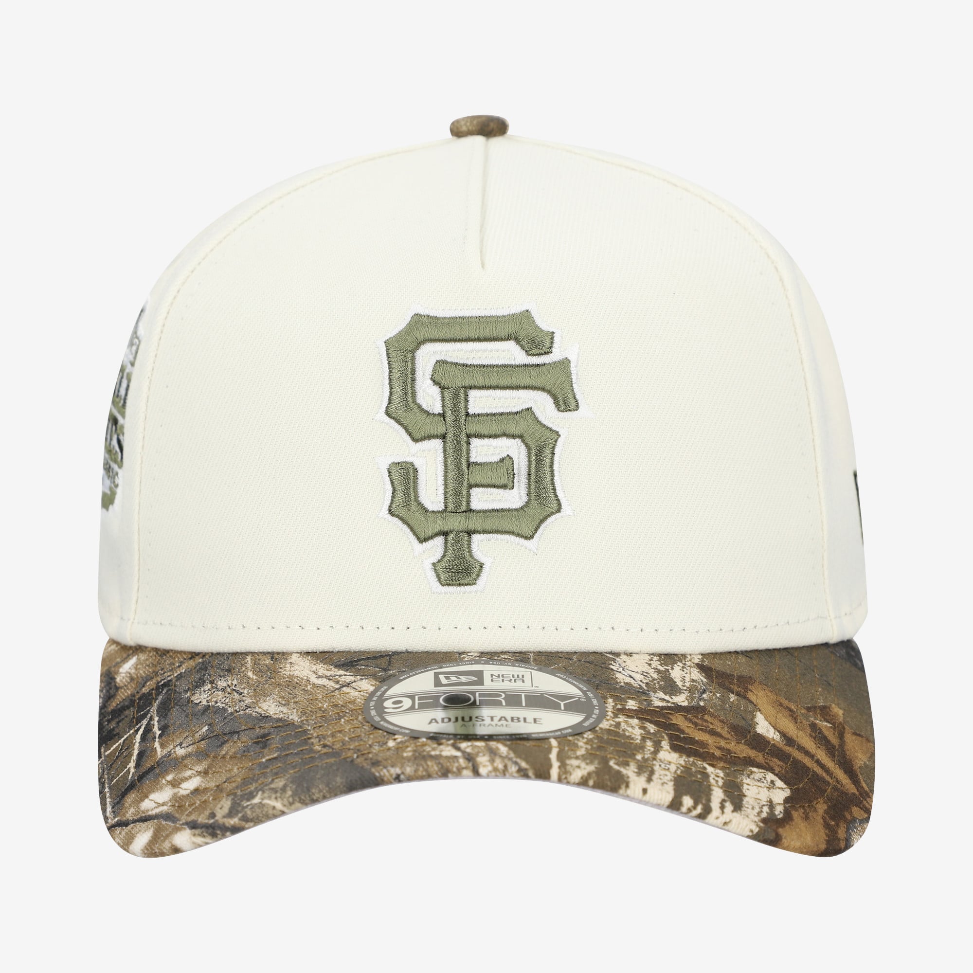Casquette ajustable New Era crème/camouflage Realtree San Francisco Giants 9FORTY A-Frame pour homme