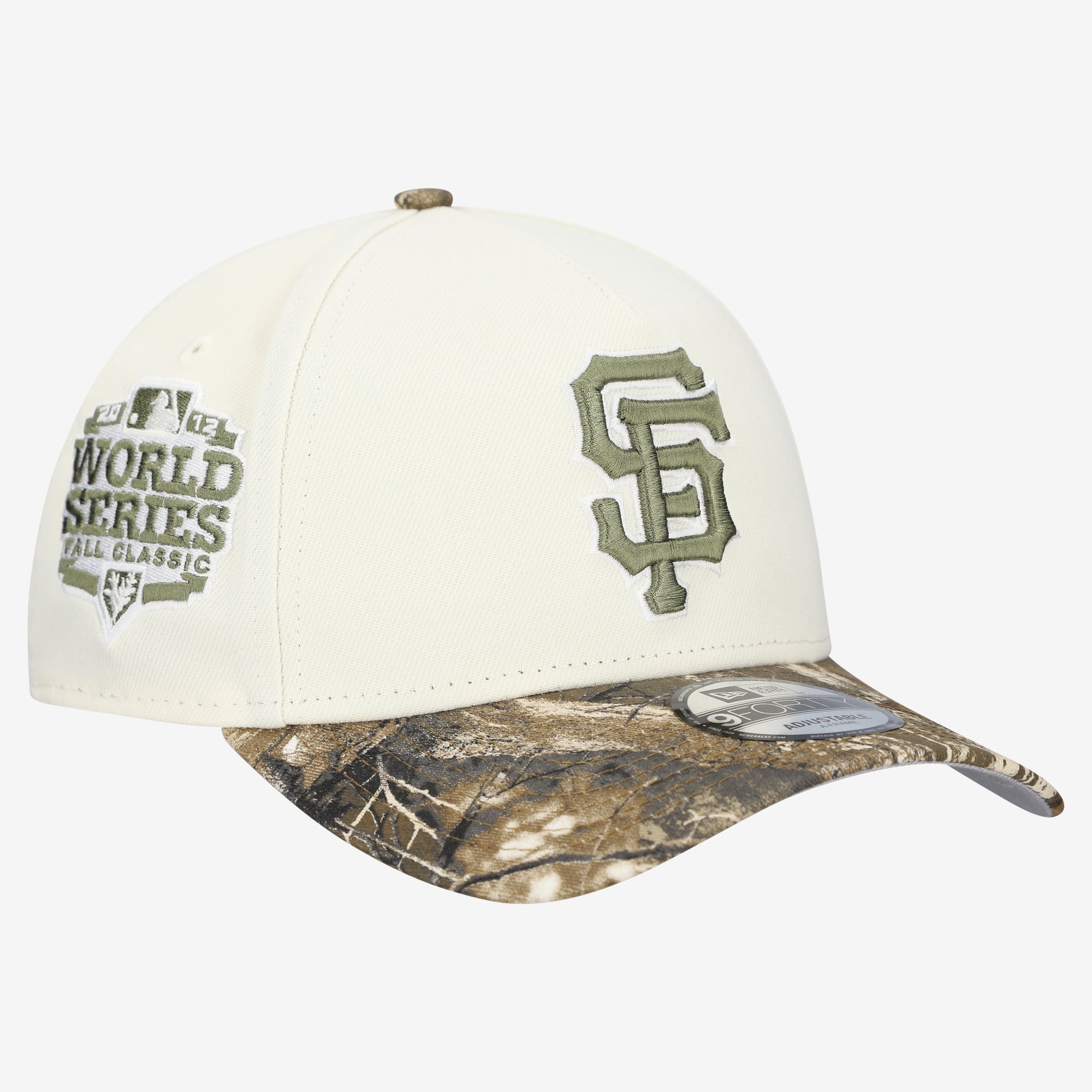 Casquette ajustable New Era crème/camouflage Realtree San Francisco Giants 9FORTY A-Frame pour homme