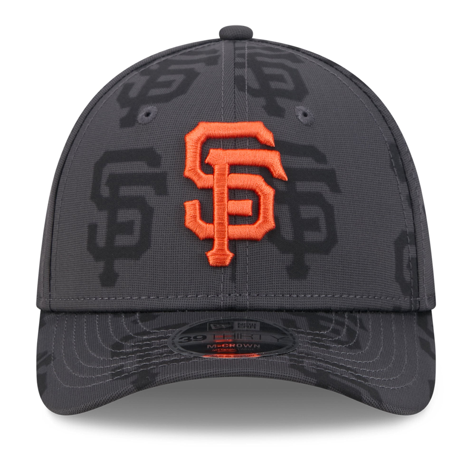 Men's New Era Gray San Francisco Giants Halftone 39THIRTY Flex Hat