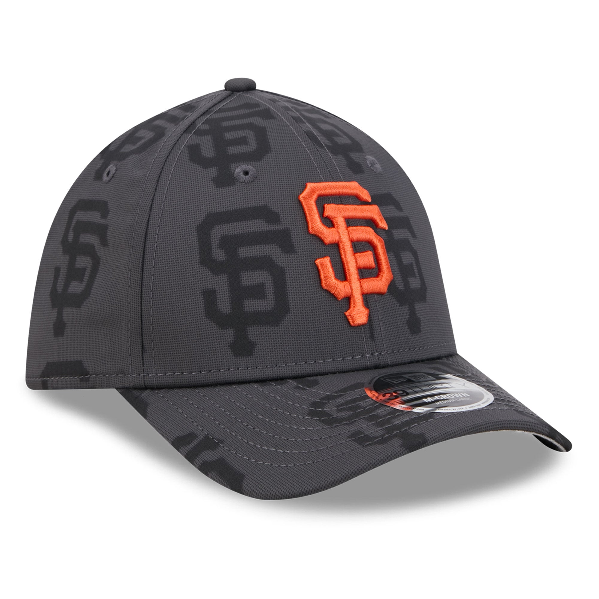 Men's New Era Gray San Francisco Giants Halftone 39THIRTY Flex Hat