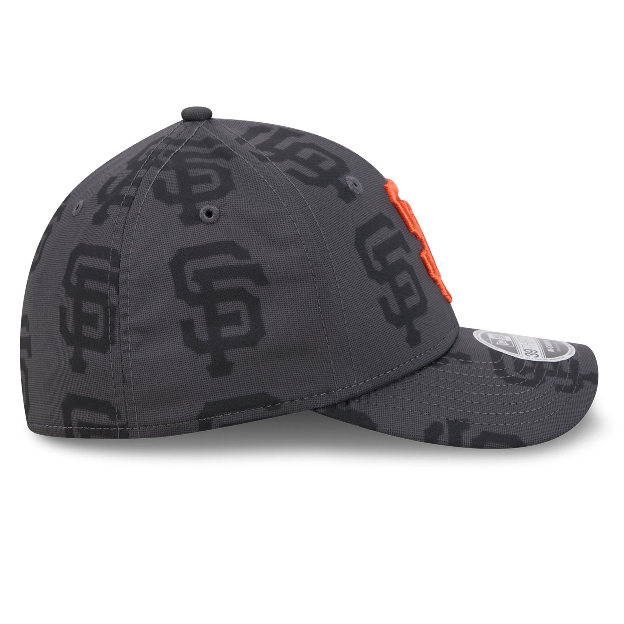 Men's New Era Gray San Francisco Giants Halftone 39THIRTY Flex Hat