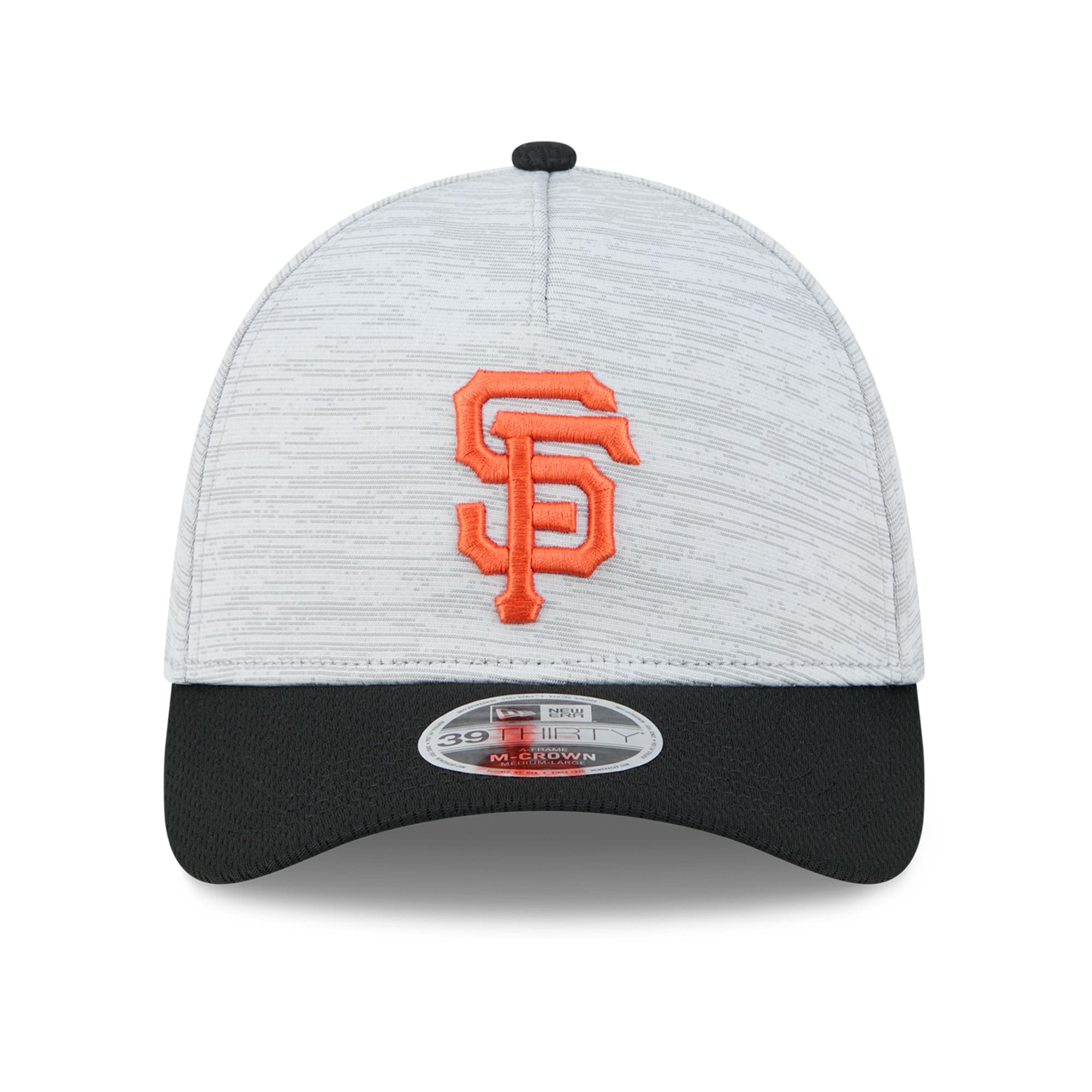 Men's New Era  Gray/Black San Francisco Giants Tech 39THIRTY A-Frame Flex Hat