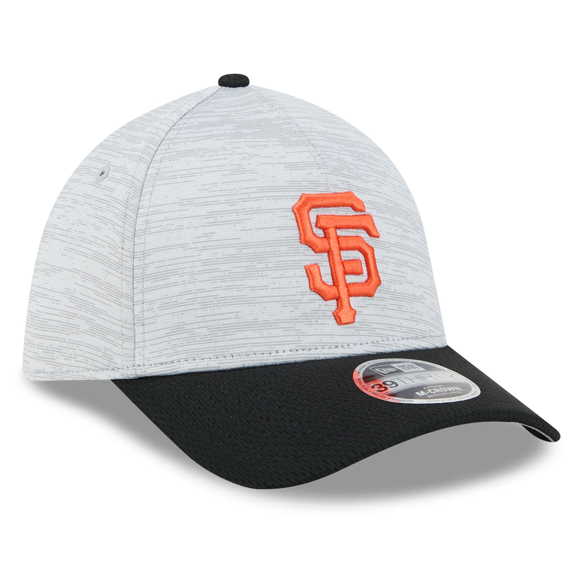 Men's New Era  Gray/Black San Francisco Giants Tech 39THIRTY A-Frame Flex Hat