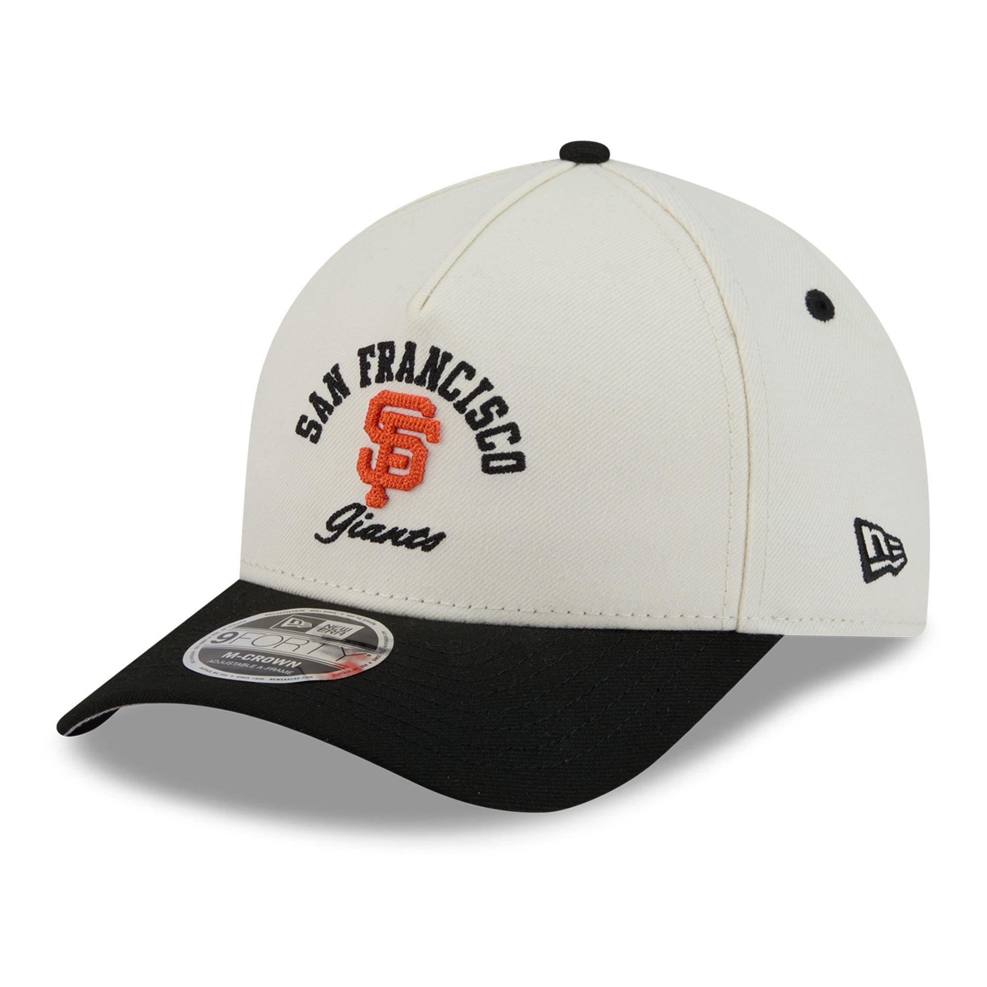 Casquette ajustable New Era Arch 9FORTY A-Frame M-Crown pour homme, coloris naturel/noir