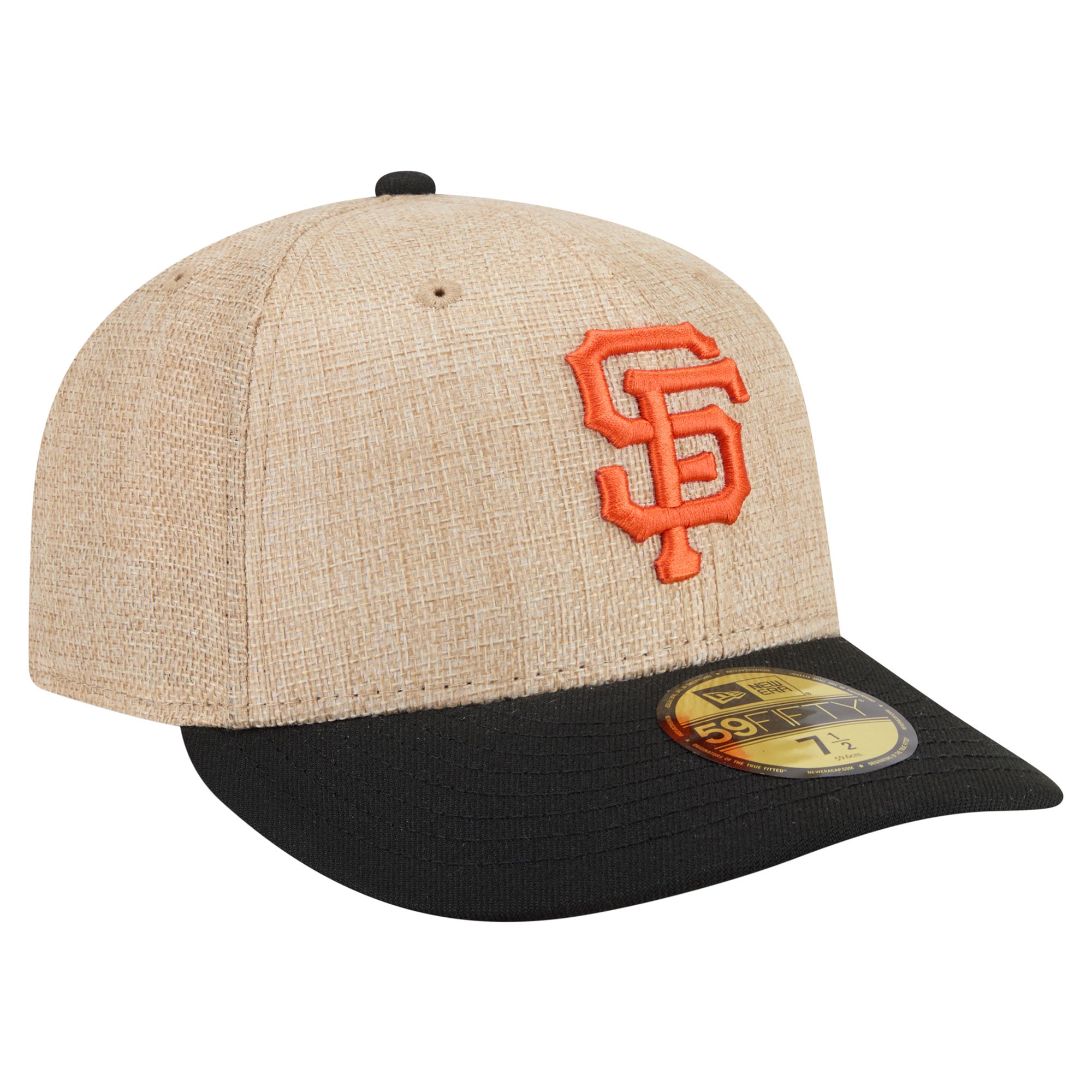 Casquette ajustée New Era 59FIFTY Twine des Giants de San Francisco, coloris naturel/noir
