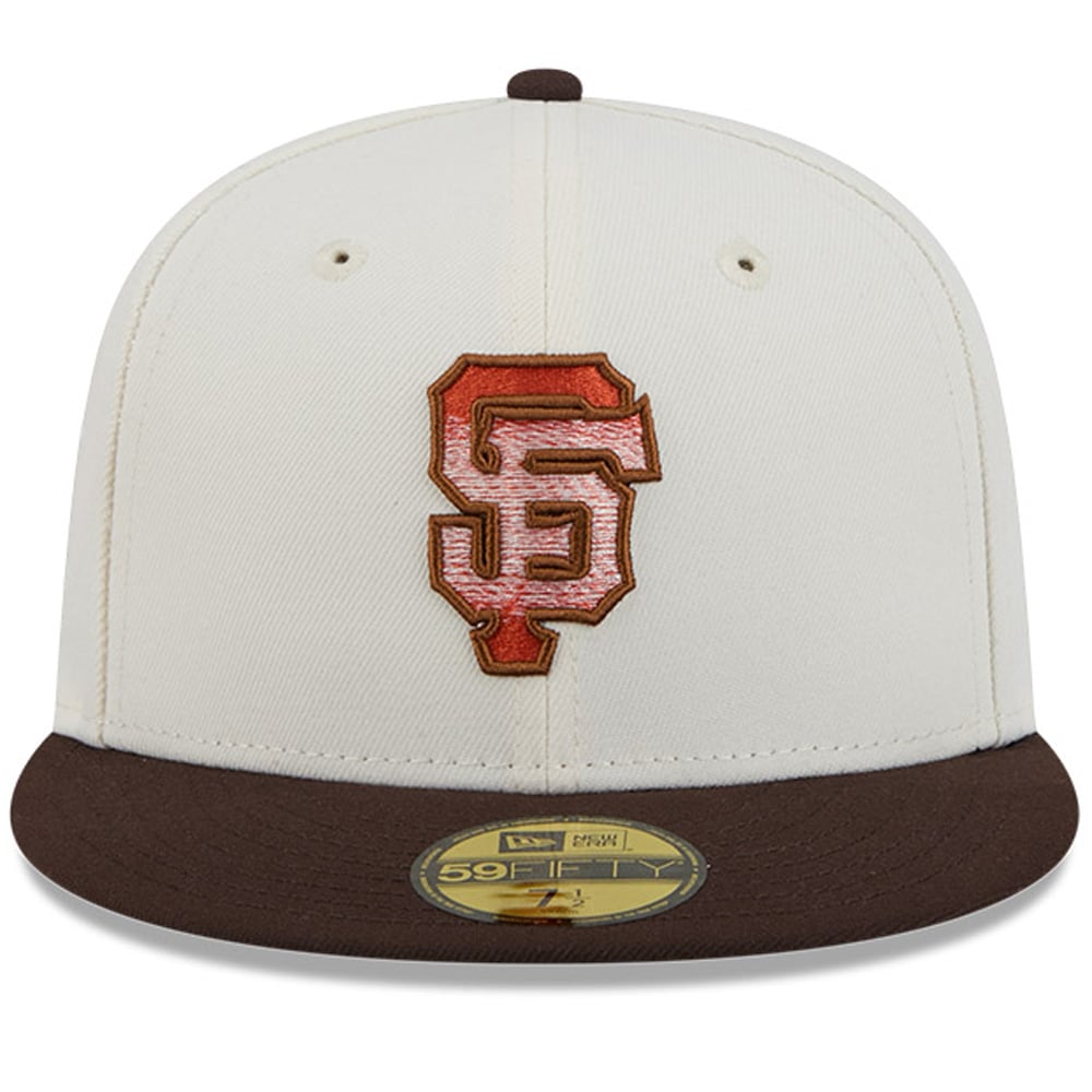 Men's New Era Natural/Brown San Francisco Giants Pumpkin Spice 59FIFTY Fitted Hat