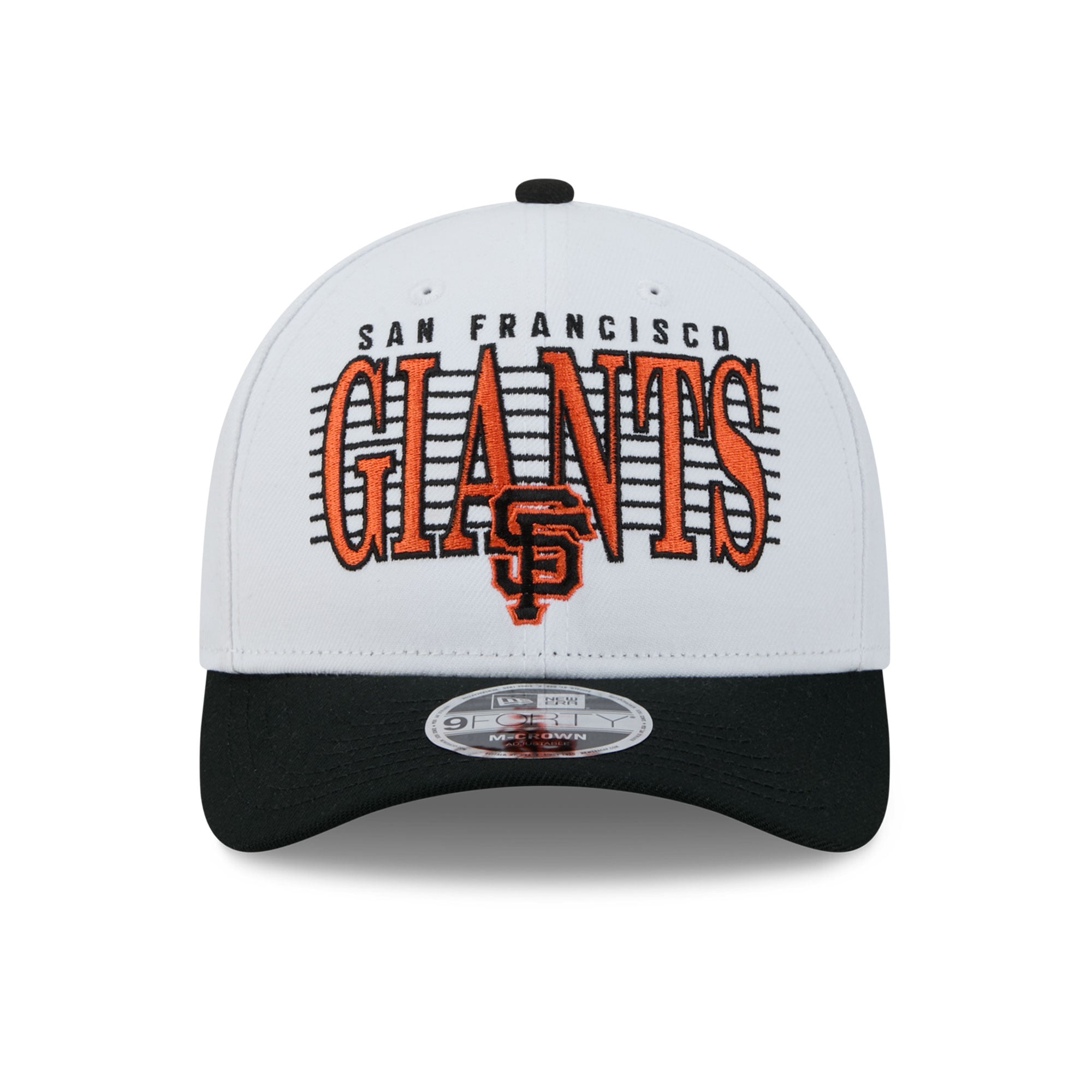 Casquette ajustable New Era blanche et noire San Francisco Giants Loyal 9FORTY M-Crown pour homme