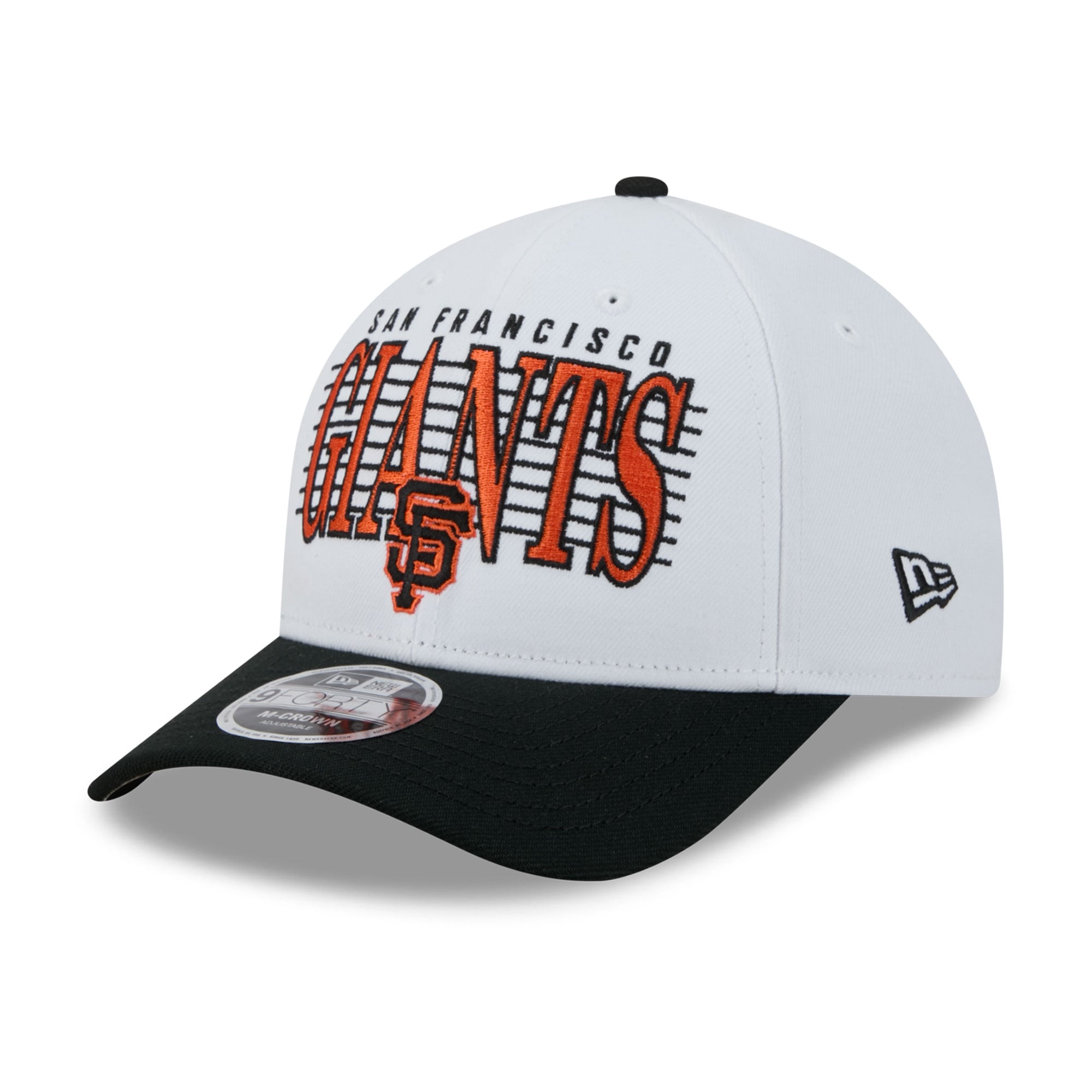 Casquette ajustable New Era blanche et noire San Francisco Giants Loyal 9FORTY M-Crown pour homme