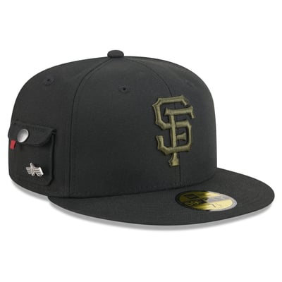 San Francisco Giants New Era x Alpha Industries 59FIFTY Fitted Hat - Black