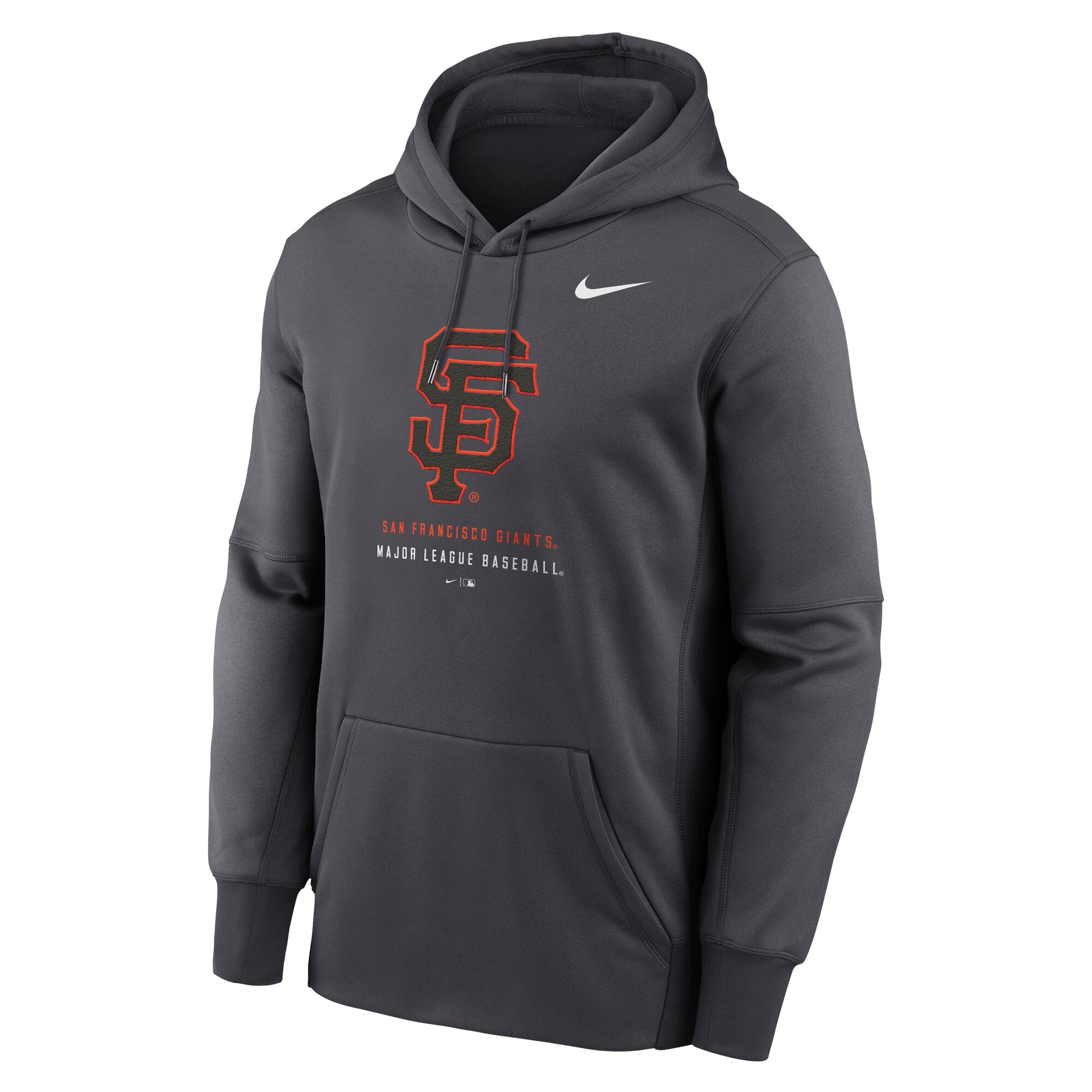 Sweat à capuche Nike Therma-FIT anthracite pour homme, San Francisco Giants