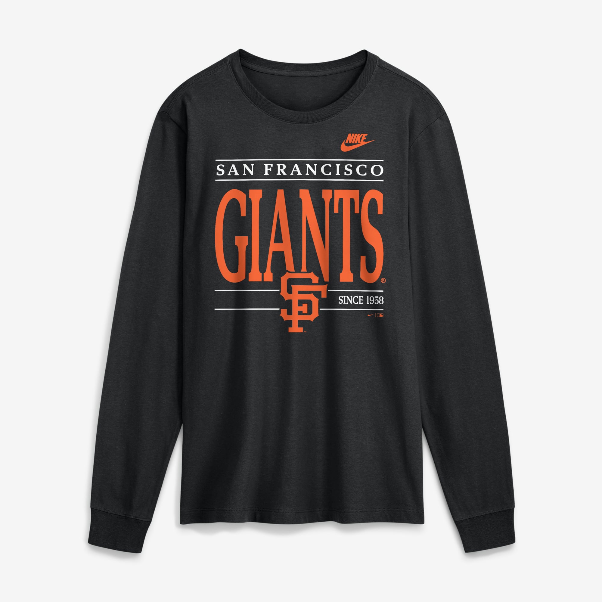 Men's Nike Black San Francisco Giants Cooperstown Graphic Long Sleeve T-Shirt