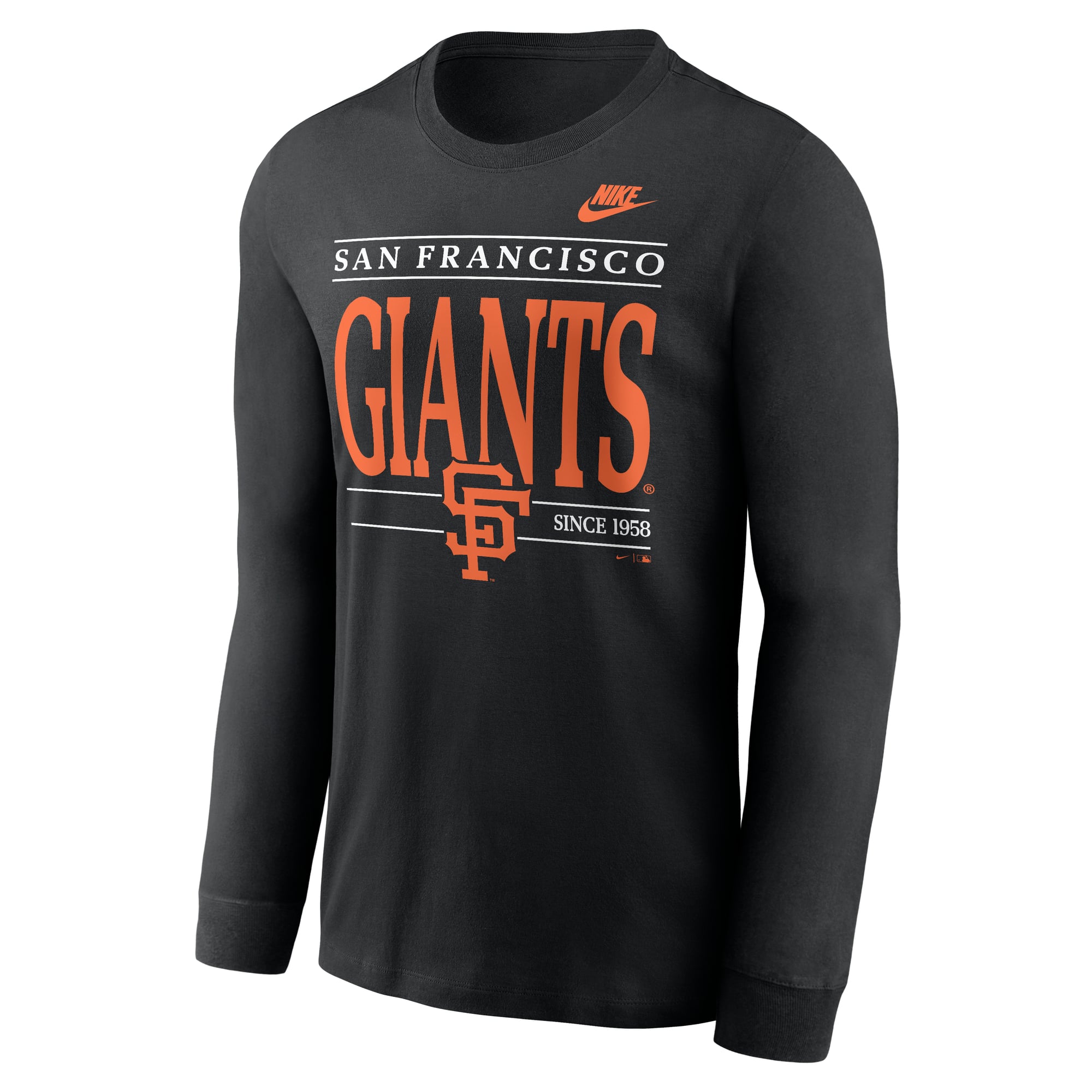 Men's Nike Black San Francisco Giants Cooperstown Graphic Long Sleeve T-Shirt