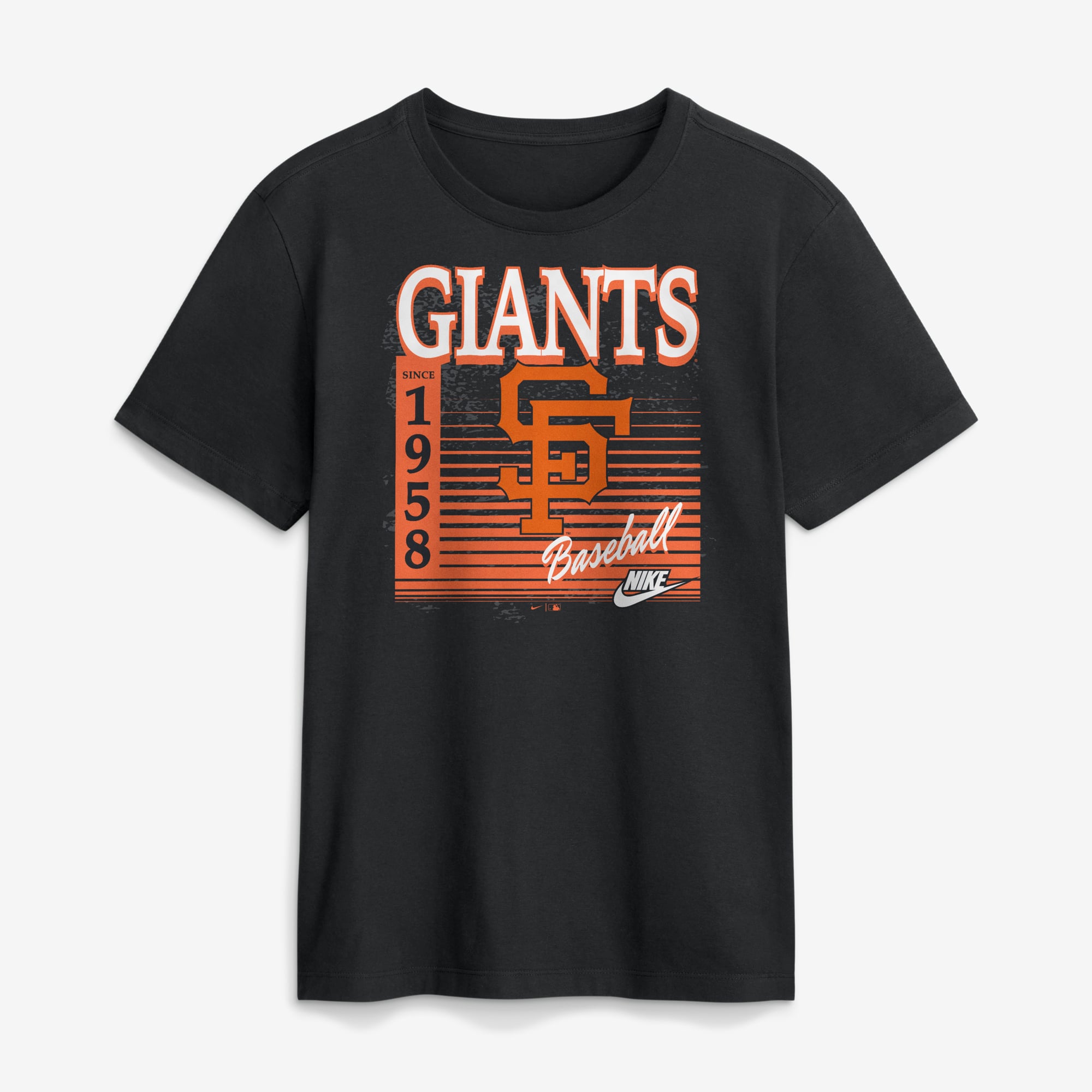 Men's Nike Black San Francisco Giants Cooperstown Logo T-Shirt