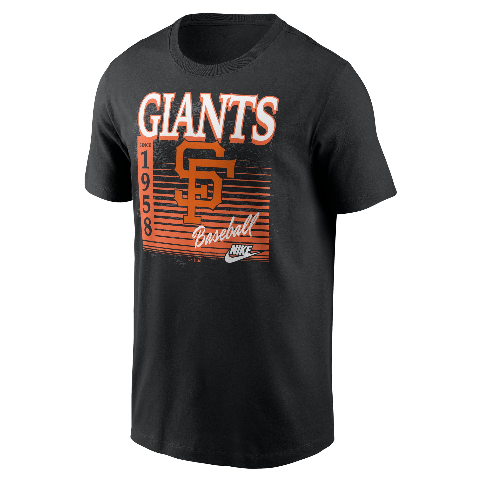 Men's Nike Black San Francisco Giants Cooperstown Logo T-Shirt