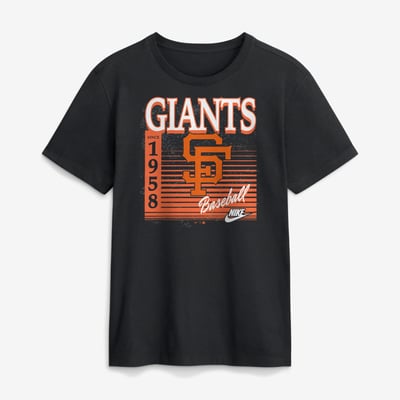 San Francisco Giants Nike Cooperstown Logo T-Shirt - Black