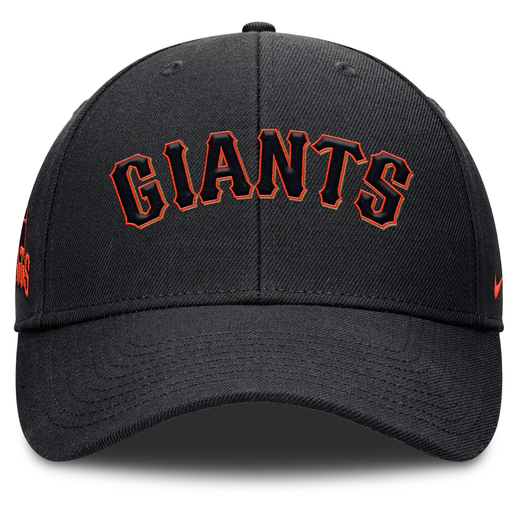 San Francisco Giants Nike Rise Gaberdine Adjustable Hat - Black