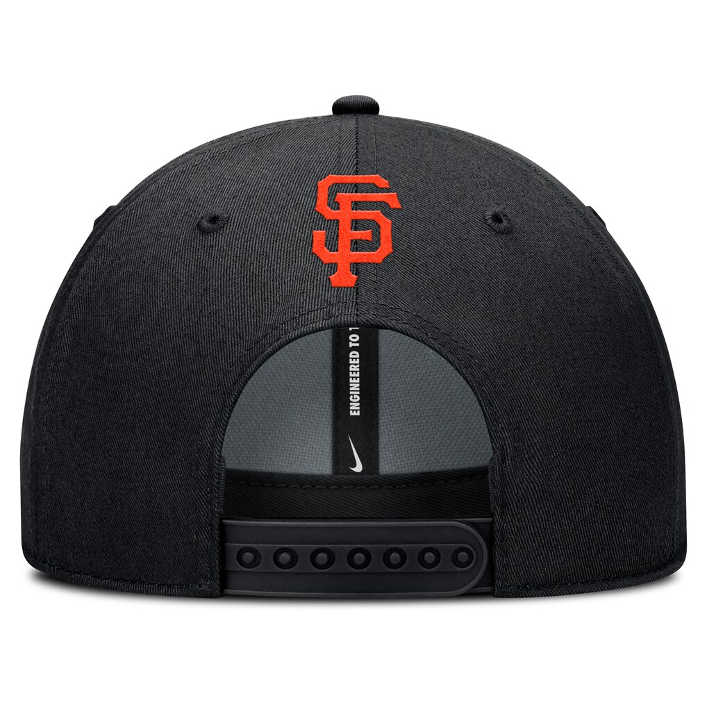 San Francisco Giants Nike Rise Gaberdine Adjustable Hat - Black