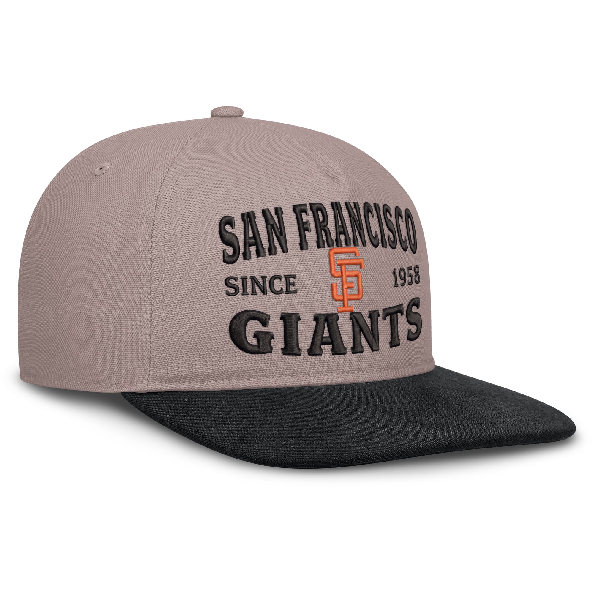 Casquette ajustable Nike marron clair/noir San Francisco Giants Cooperstown Pro 5 panneaux pour homme