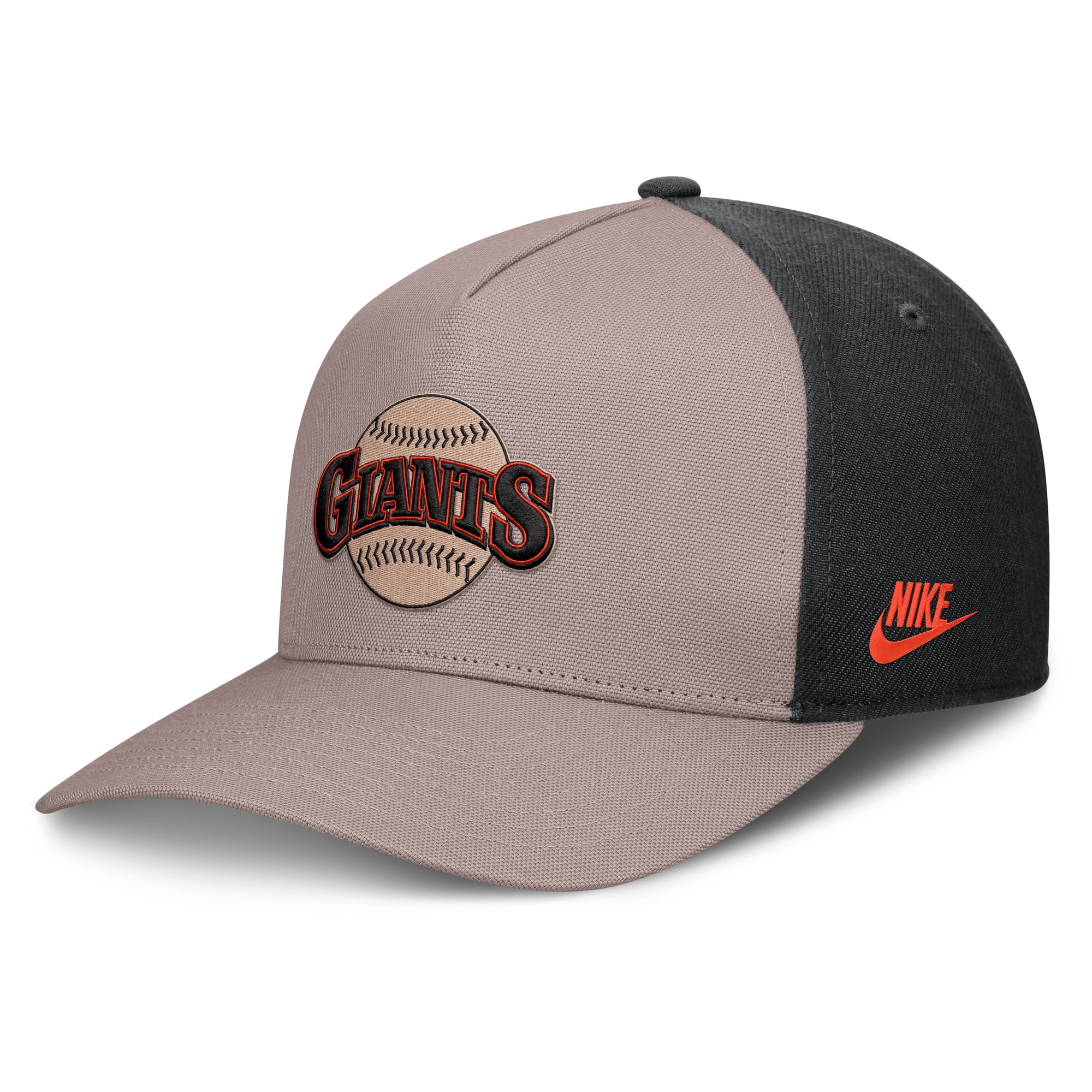 Casquette ajustable Nike marron clair/noir San Francisco Giants Cooperstown Rise A-Frame pour homme